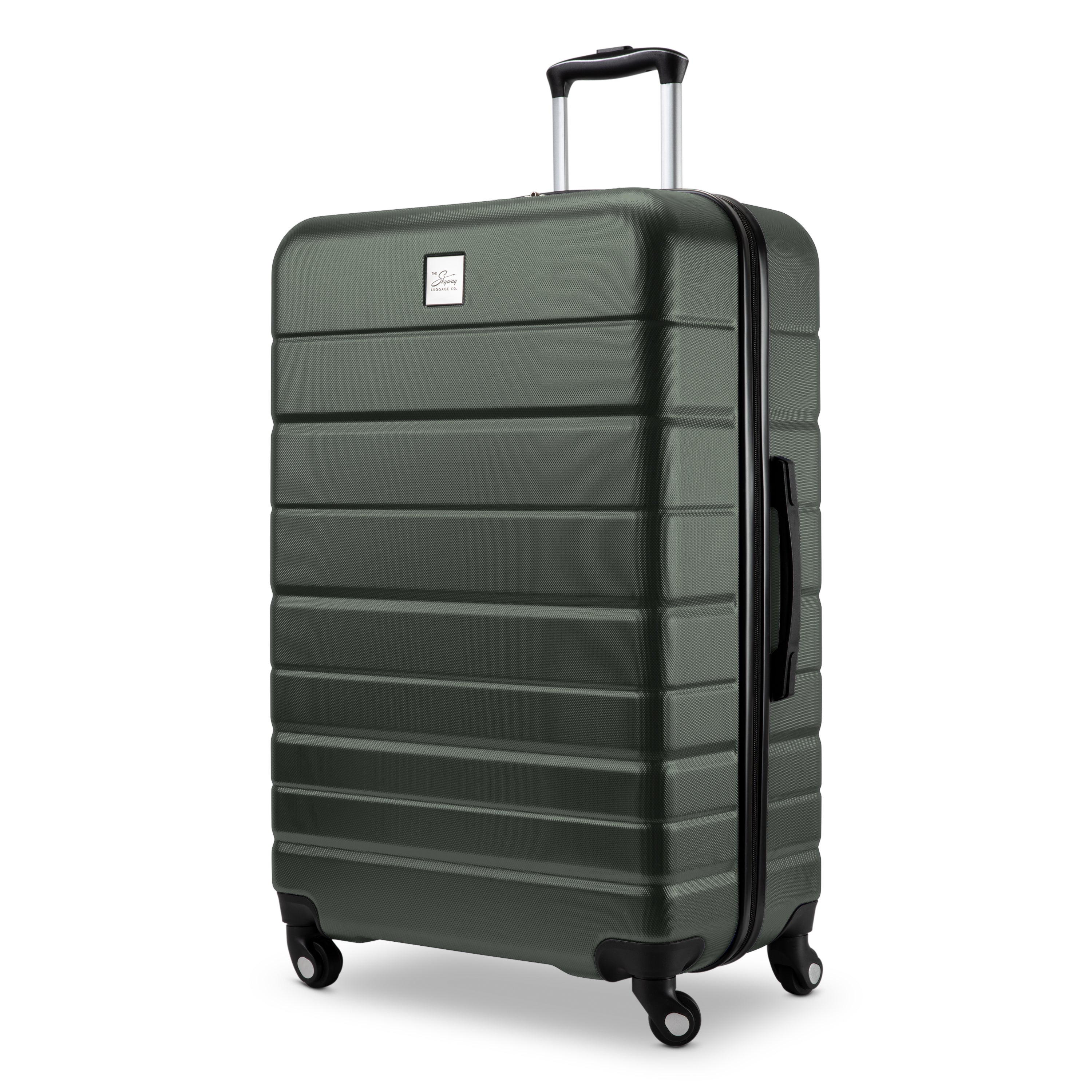 Skyway Epic 2.0 Hardside Lightweight and Durable ABS Shell Luggage, Spacious with Dual Spinning Wheels, Comfort Grip and Expandable, Men and Women ( Thyme , Checked-Large 28-inch ) Thyme Checked Large 28 Inch U3