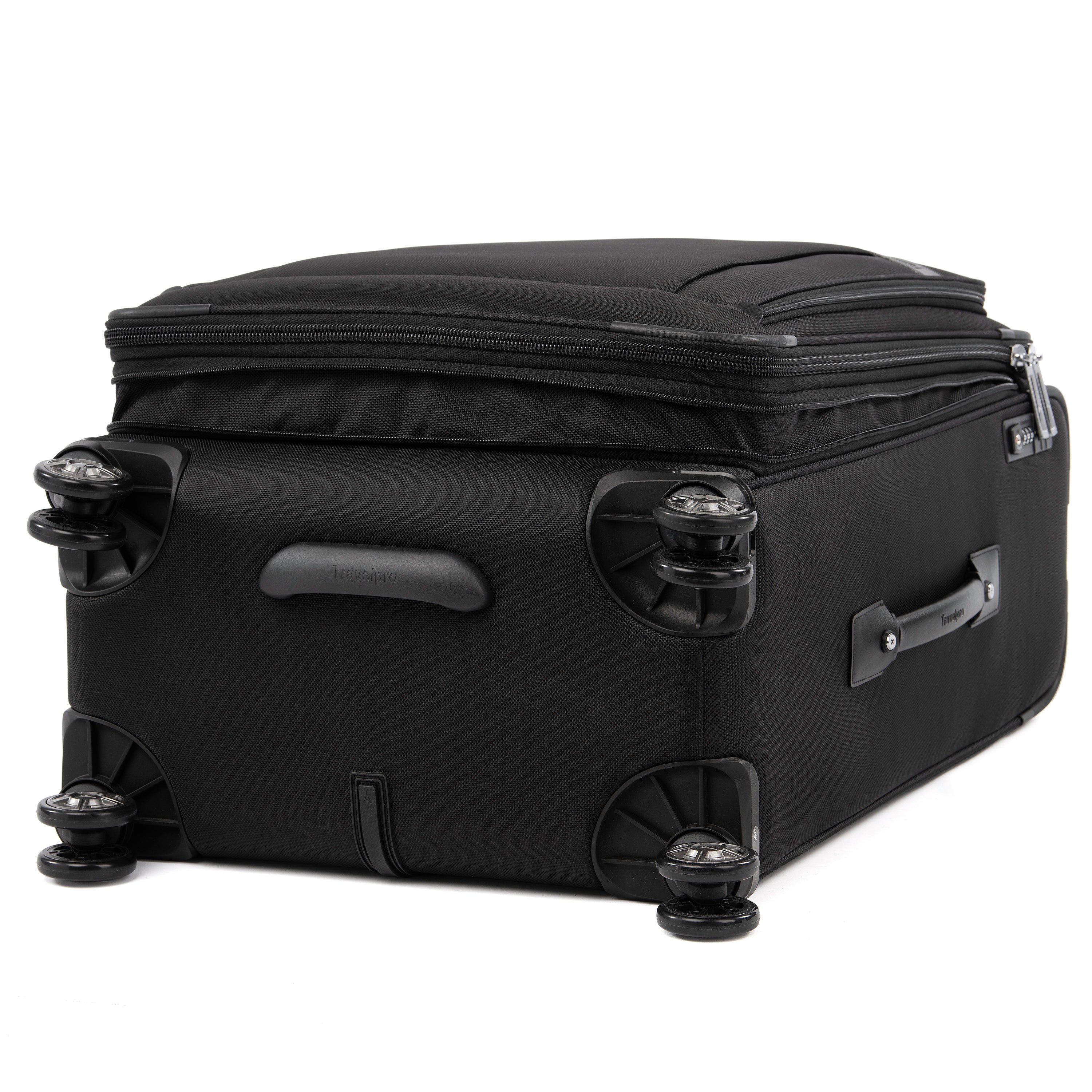 Travelpro Platinum Elite Softside Expandable Luggage, 8 Wheel Spinner Suitcase, USB Port, Suiter, Men and Women U2