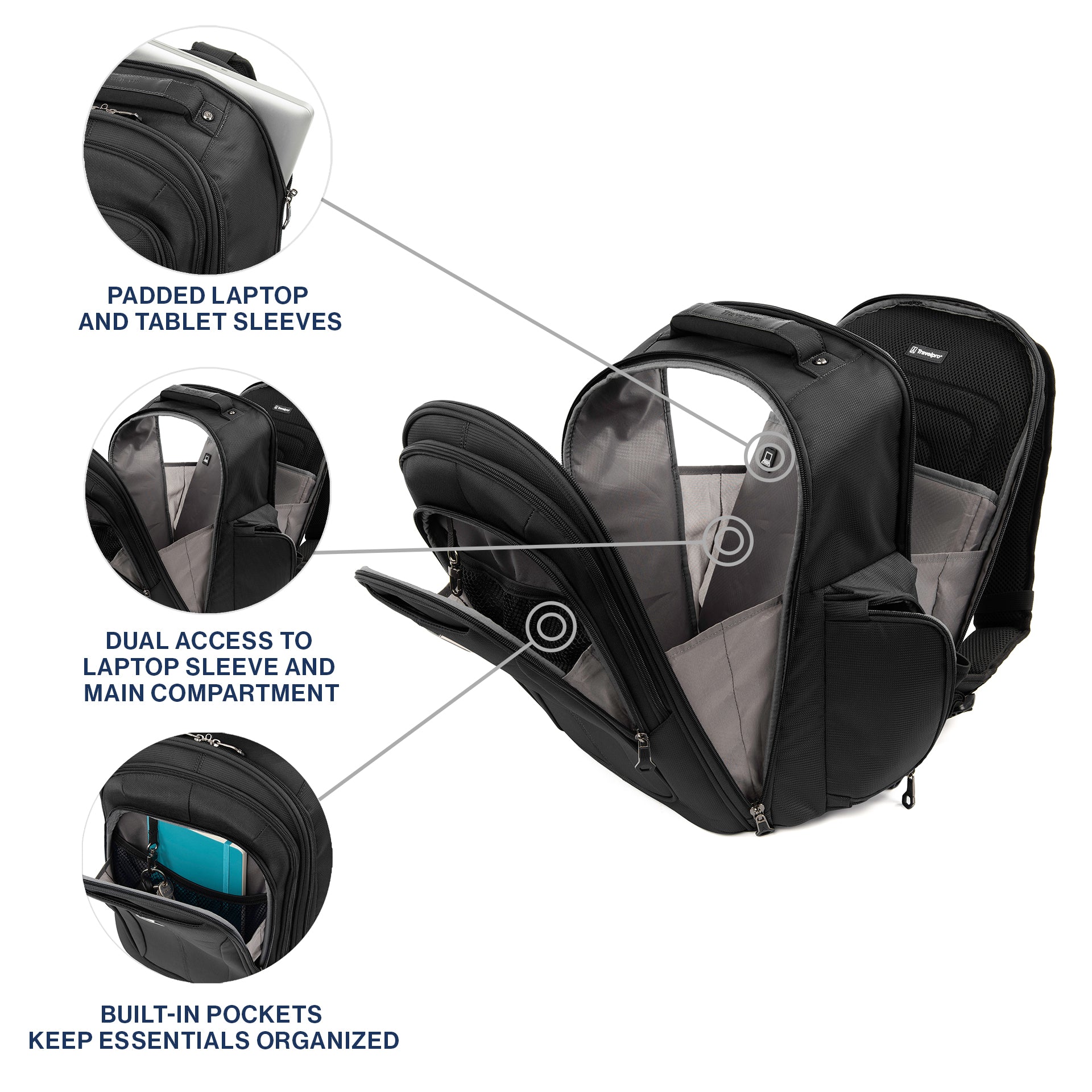 Travelpro Tourlite Laptop Backpack ( Black , One Size ) Black One Size U11