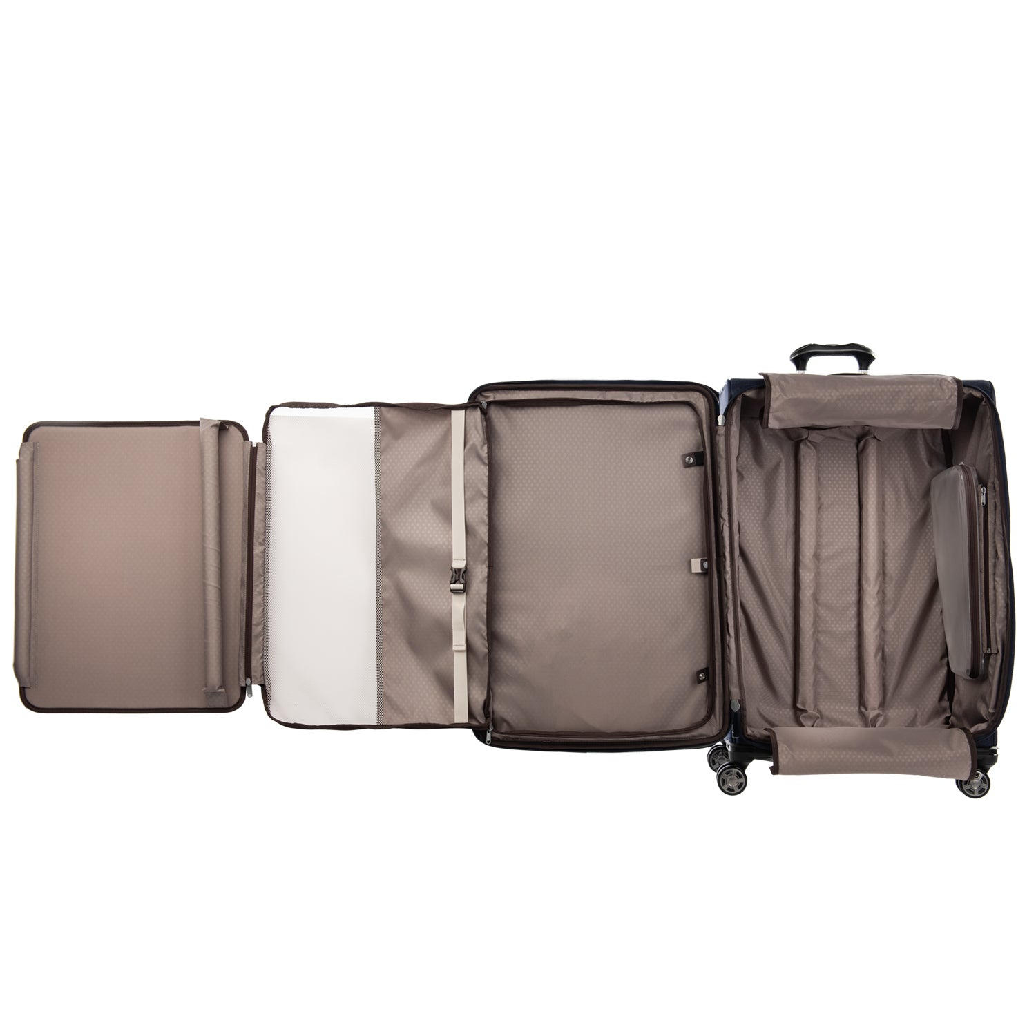 Travelpro Platinum Elite Softside Expandable Luggage, 8 Wheel Spinner Suitcase, USB Port, Suiter, Men and Women U6
