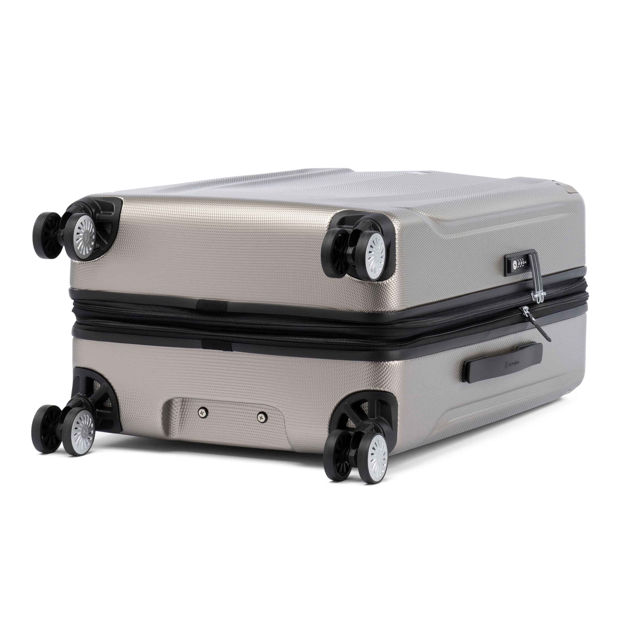Travelpro Pathways 3 Hardside Expandable Luggage, 8 Spinner Wheels, Lightweight Hard Shell Suitcase ( Champagne , Checked Medium 25 Inch ) Champagne Checked Medium 25 Inch U5