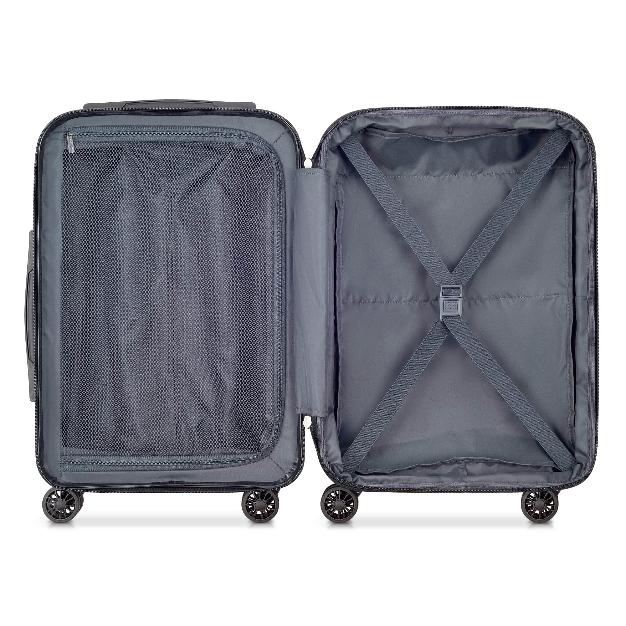 DELSEY Paris Helium Aero Hardside Expandable Luggage with Spinner Wheels ( Titanium , Carry-On 19 Inch ) Titanium Carry On 19 Inch U2