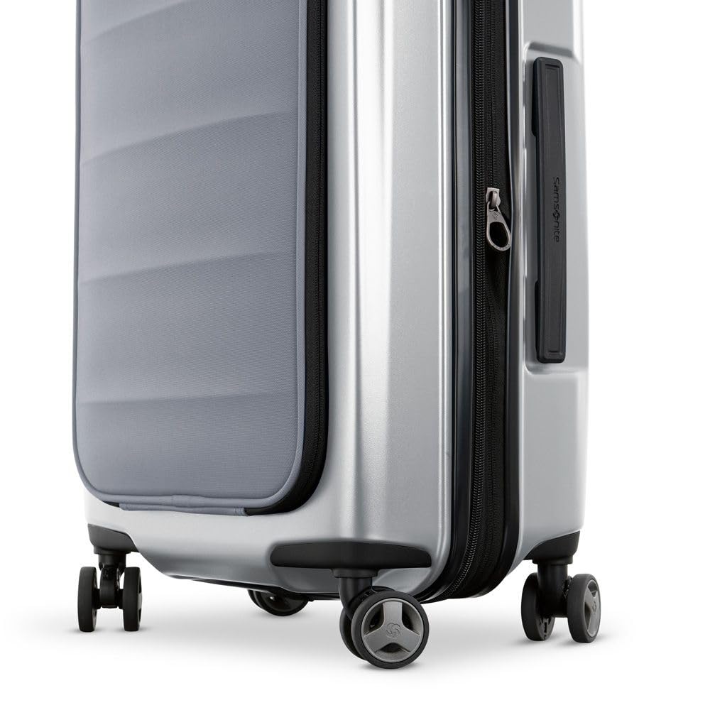 Samsonite Octiv Hardside Spinner ( Aluminum Silver , Front Pocket Carry-On 21 inch ) Aluminum Silver Front Pocket Carry On 21 Inch U8