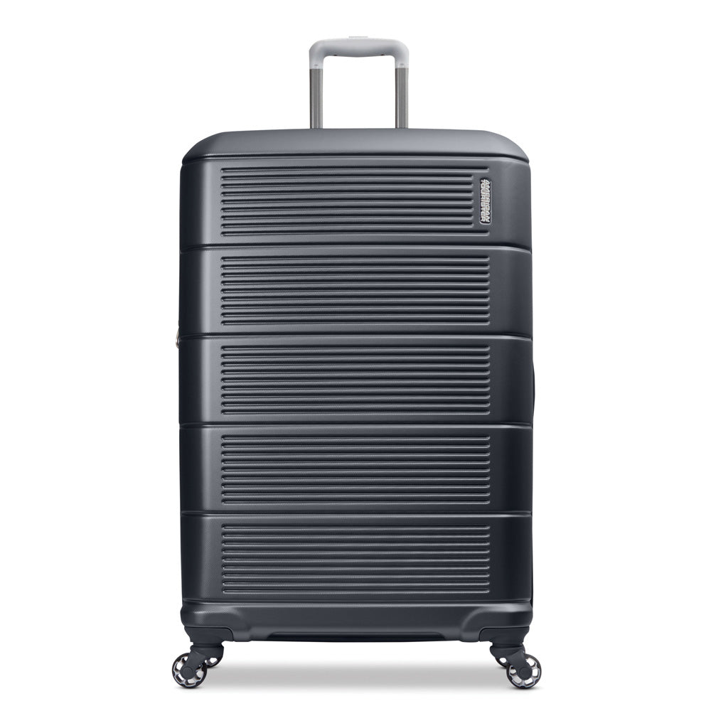 American Tourister Stratum 2.0 Hardside Spinner Luggage Collection ( Charcoal , 28-Inch Checked-Large ) Charcoal 28 Inch Checked Large U7