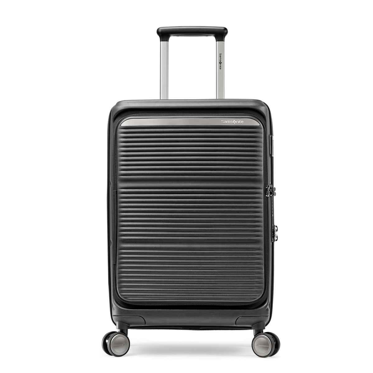Samsonite Paralux Carry-On Luggage - Innovative Design - Quick Access Front Pocket - Dual Suspension Wheel Technology - TSA Lock - Expandable - Includes Removable Packing Cubes ( Black , Carry-On Spinner ) Black Carry On Spinner U1
