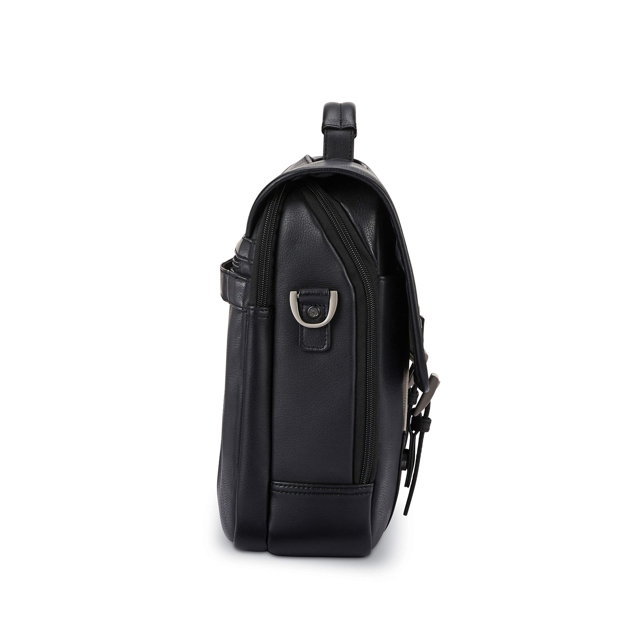 Samsonite Classic Leather Flapover ( Black , One Size ) Black One Size U4