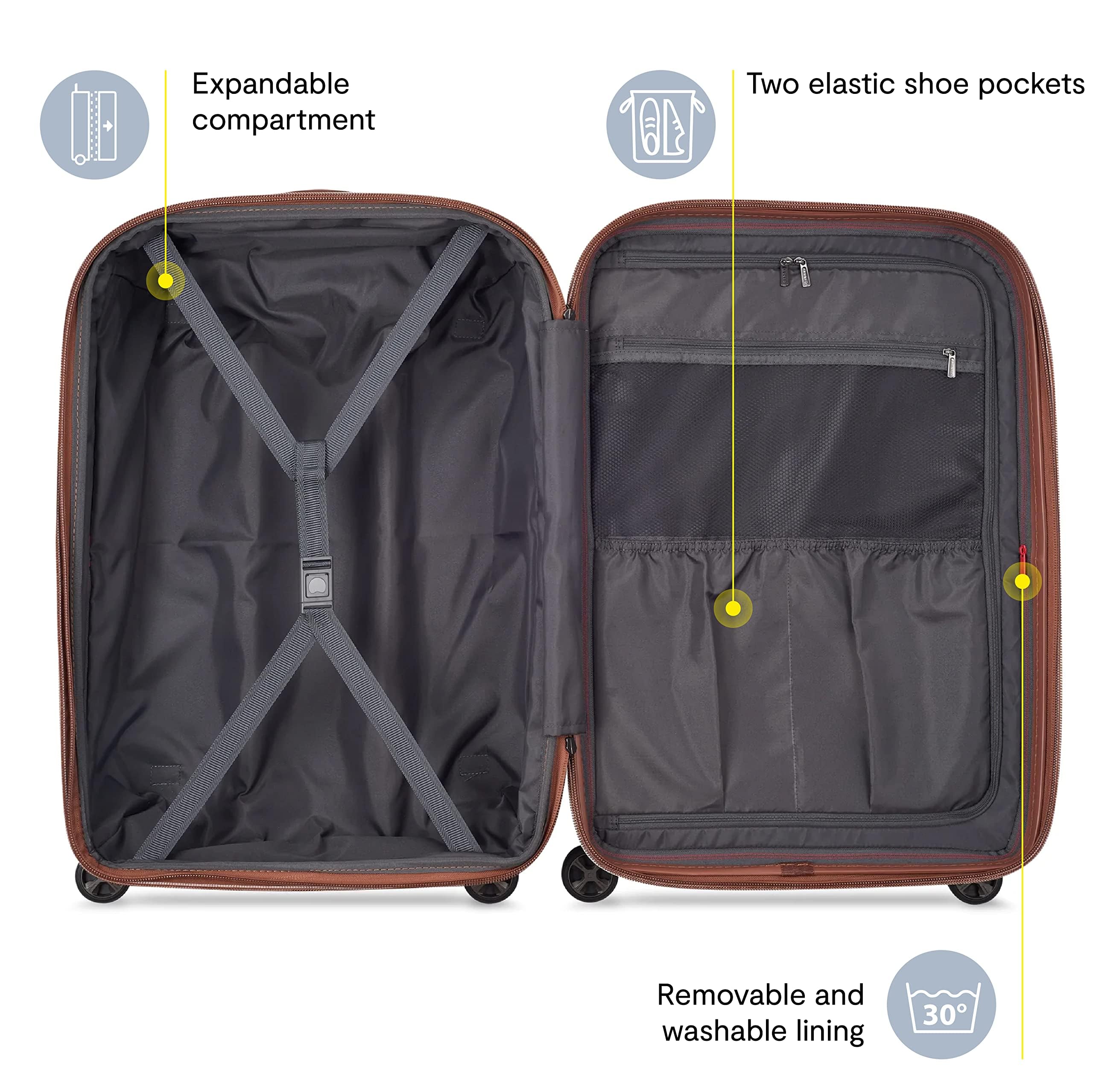 Delsey Paris Carrousel 28" Expandable Carry-On Spinner ( Platinum , Checked-Large 28 Inch ) Platinum Checked Large 28 Inch U8