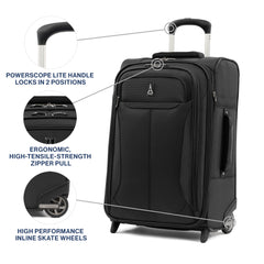Travelpro Tourlite Softside Expandable Upright 2 Wheel Luggage, Lightweight Suitcase, Men and Women ( Black , One Size ) Black One Size U14