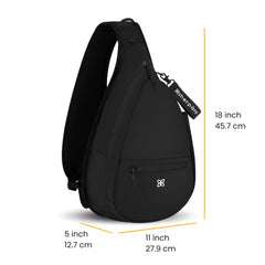 Sherpani Esprit, Sling Backpack, 10L Travel Bag, Women Shoulder Sling Purse, Crossbody Backpack, Travel Gifts, Pickleball Bag, RFID Protection, Fits 10 Inch Tablet ( Raven , One Size ) Raven One Size U1