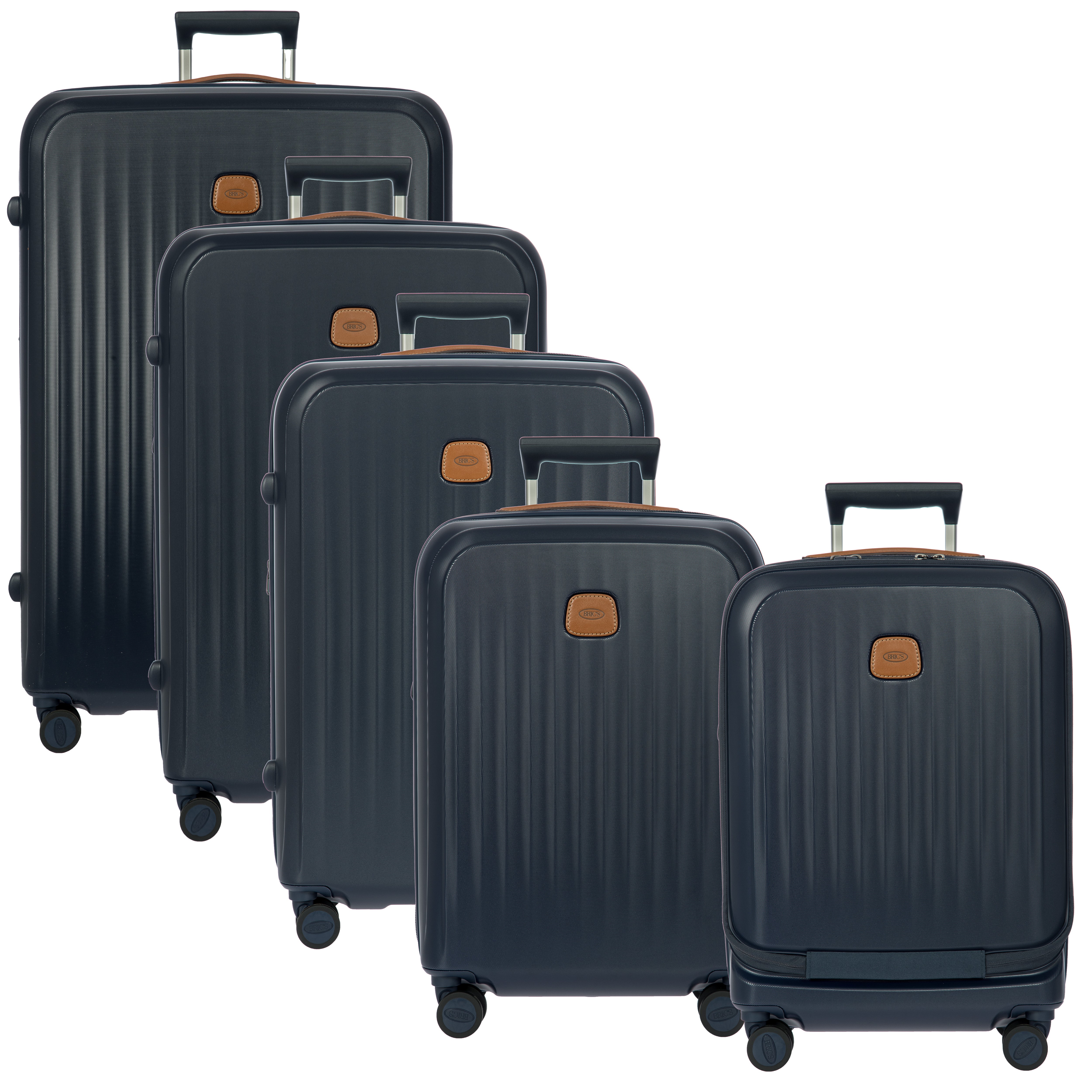 Bric's Taormina 21" Carry-on Expandable Spinner with Pocket ( Blue , One Size ) Blue One Size U1