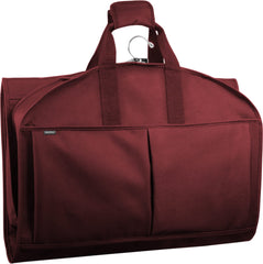 WallyBags® 48” Deluxe Tri-Fold Travel Garment Bag with three pockets ( Merlot , 48-inch ) Merlot 48 Inch U1