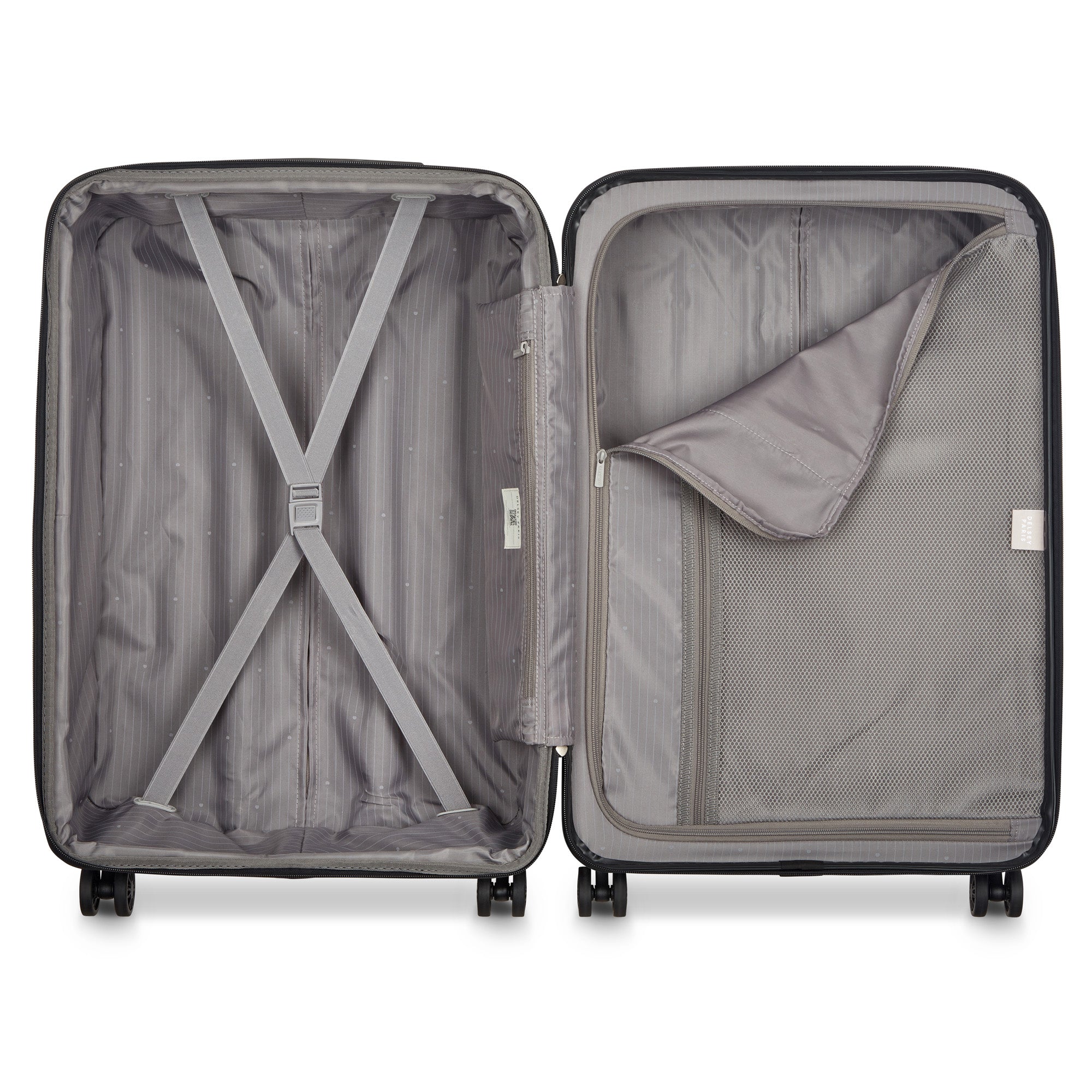 DELSEY Paris Helium Aero Hardside Expandable Luggage with Spinner Wheels ( Plum , Checked-Medium 25 Inch ) Plum Checked Medium 25 Inch U6