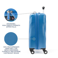 Travelpro Maxlite 5 Hardside Spinner Wheel Luggage ( Azure Blue , Carry-On 19-Inch ) Azure Blue Carry On 19 Inch U3