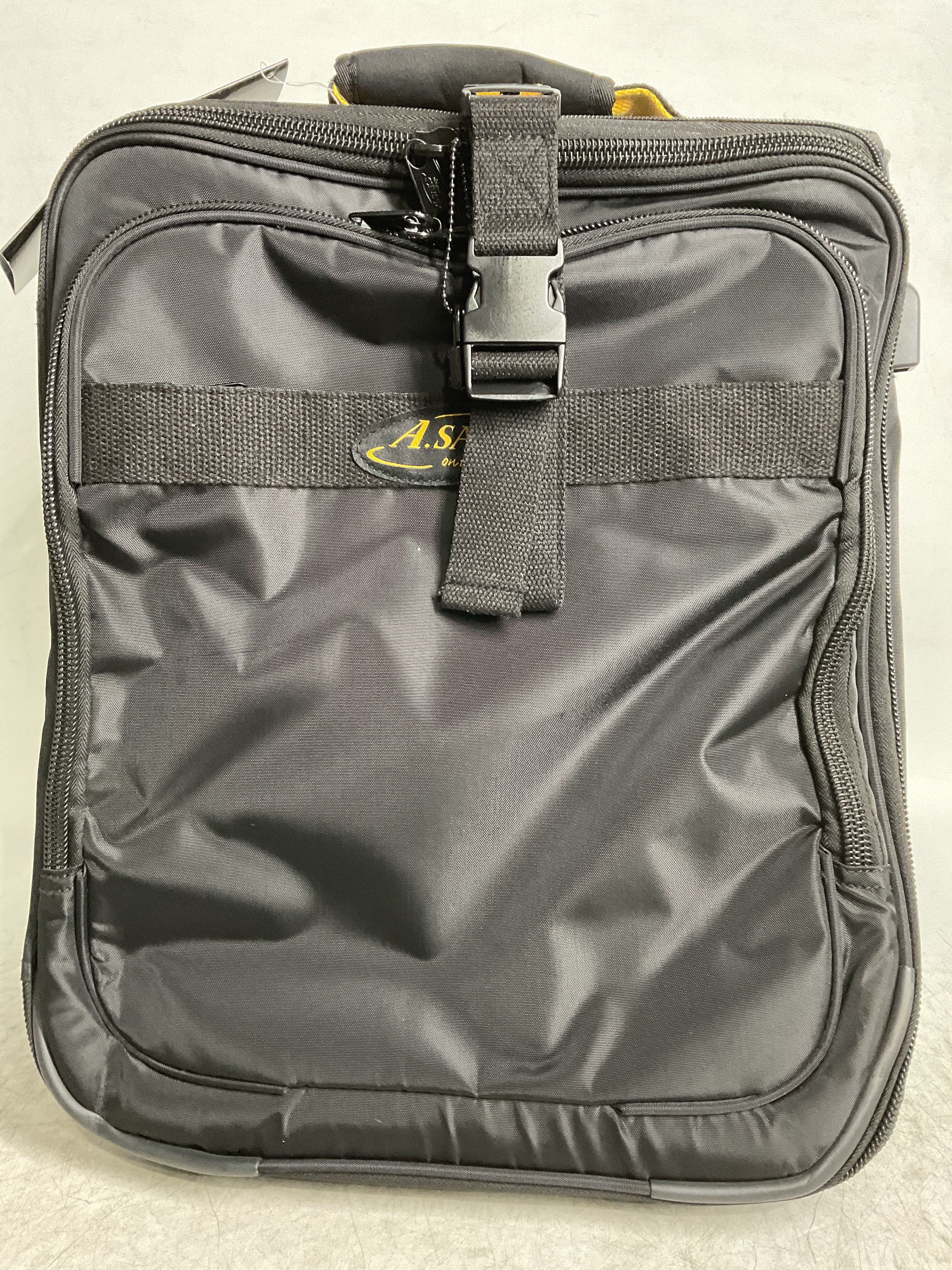 A.Saks 17" Expandable Upright Under-the-Seat Carry-on ( Black , One Size ) Black One Size U6