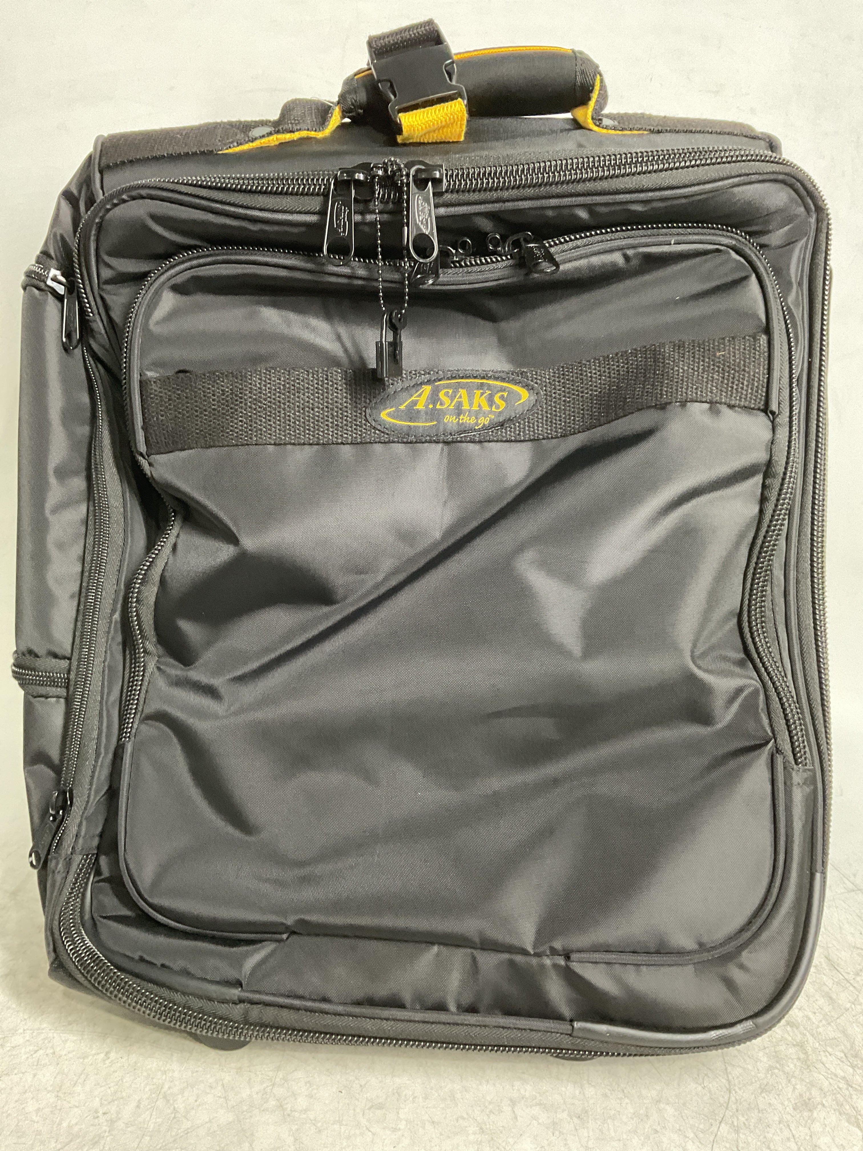 A.Saks 17" Expandable Upright Under-the-Seat Carry-on ( Black , One Size ) Black One Size U7