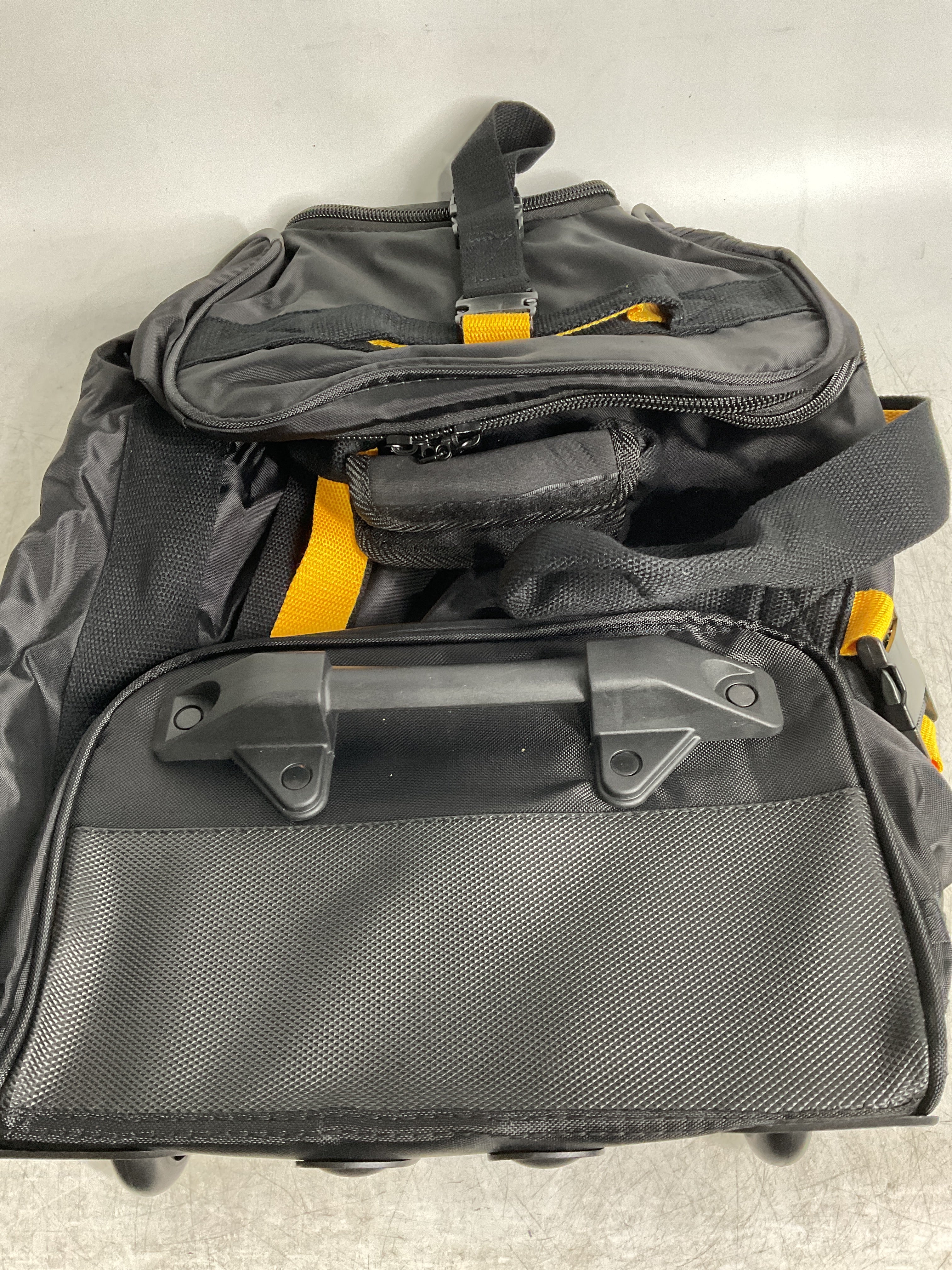 A.SAKS Luggage Lightweight Rolling Trolley Duffel with Wheels ( Black , One Size ) Black One Size U10
