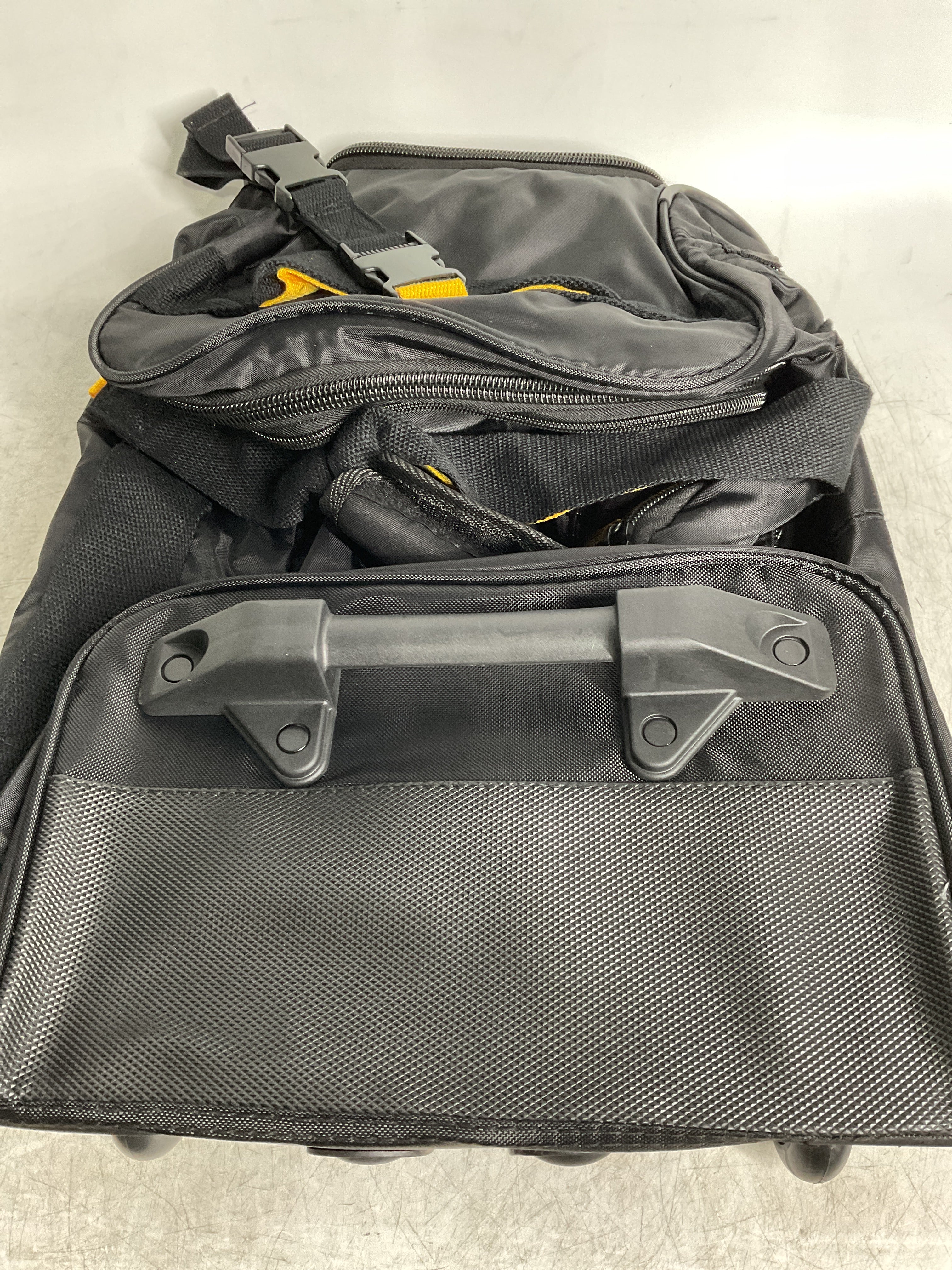 A.SAKS Luggage Lightweight Rolling Trolley Duffel with Wheels ( Black , One Size ) Black One Size U12