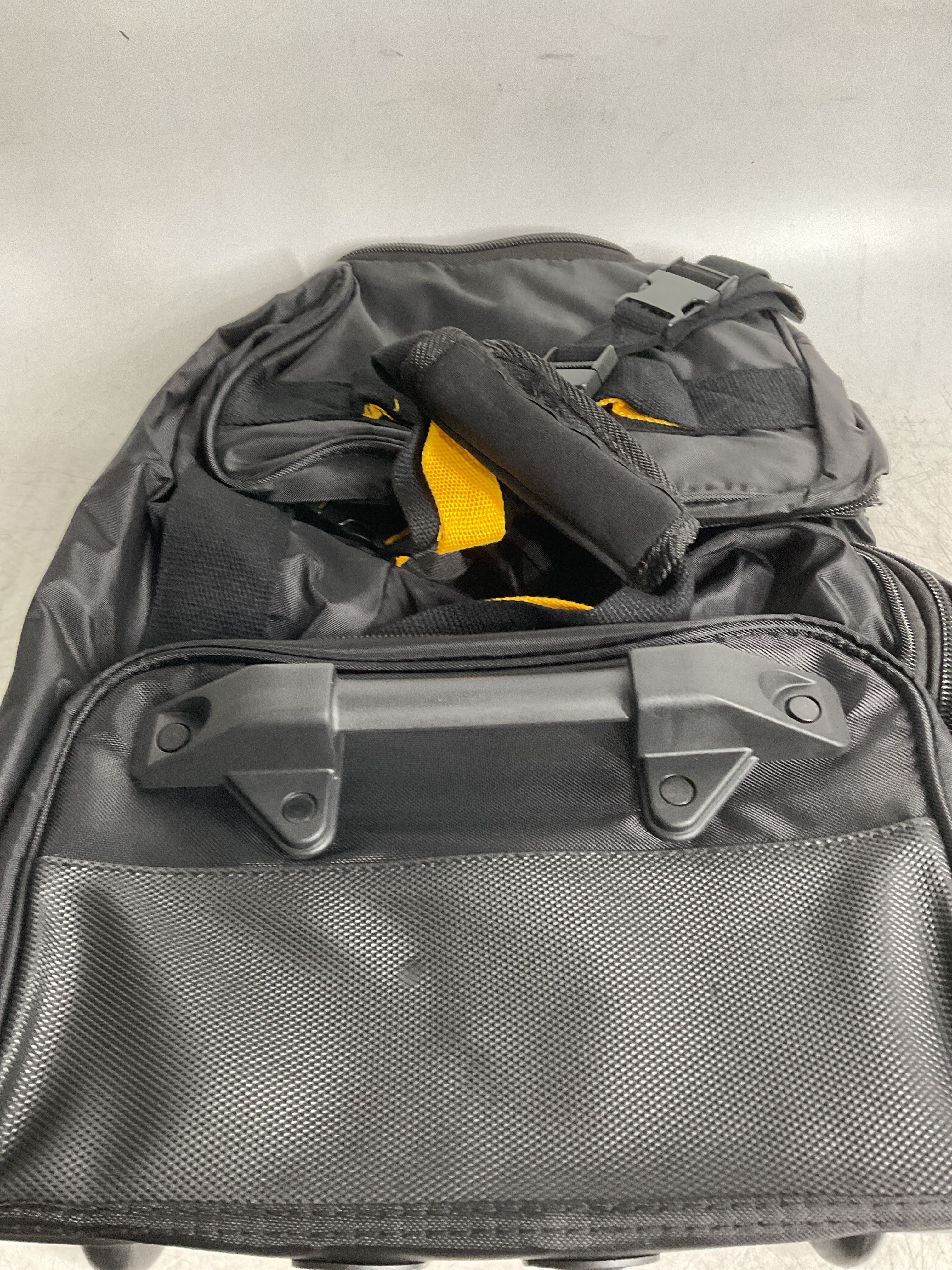 A.SAKS Luggage Lightweight Rolling Trolley Duffel with Wheels ( Black , One Size ) Black One Size U17