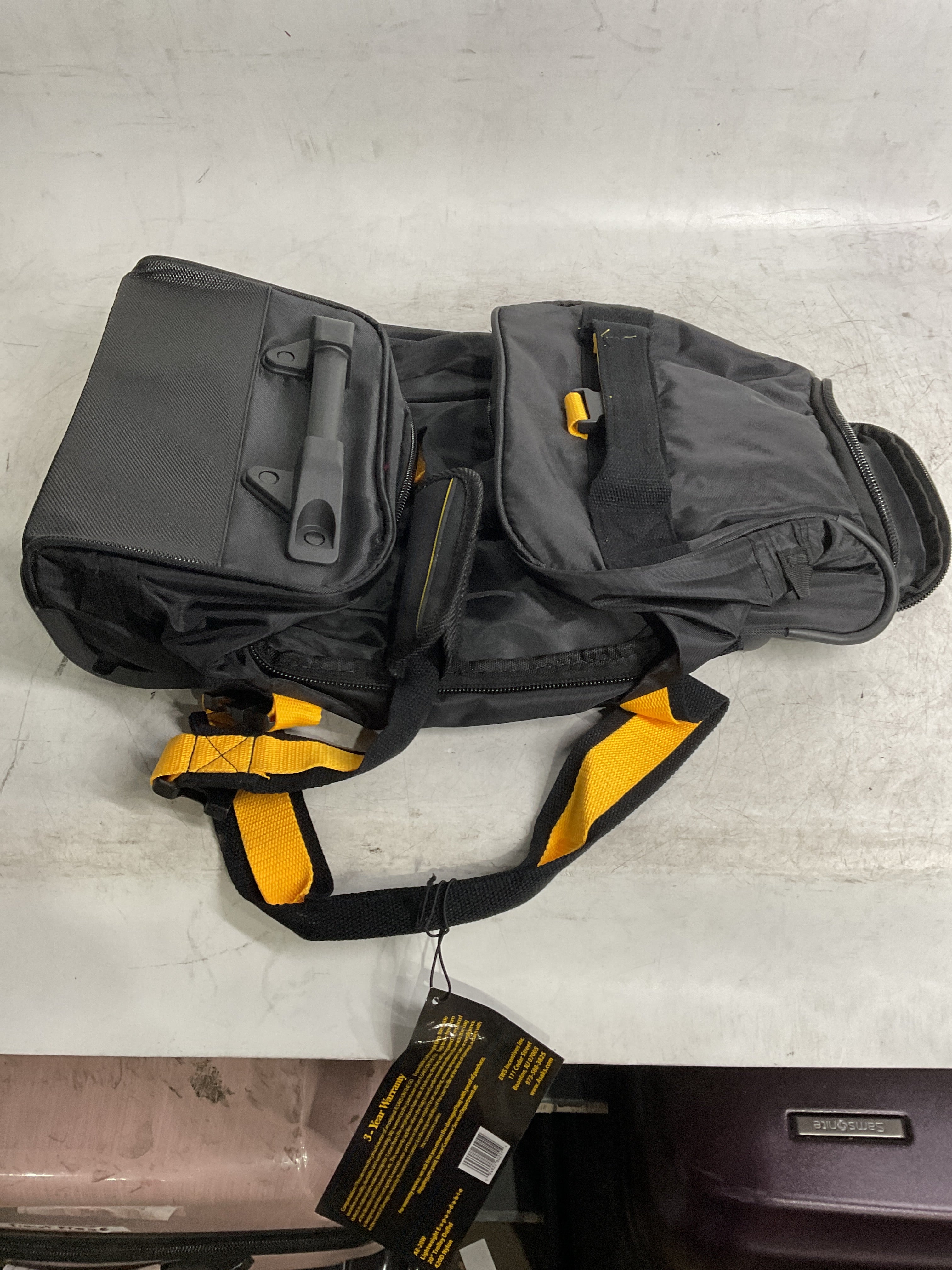 A.SAKS Luggage Lightweight Rolling Trolley Duffel with Wheels ( Black , One Size ) Black One Size U2