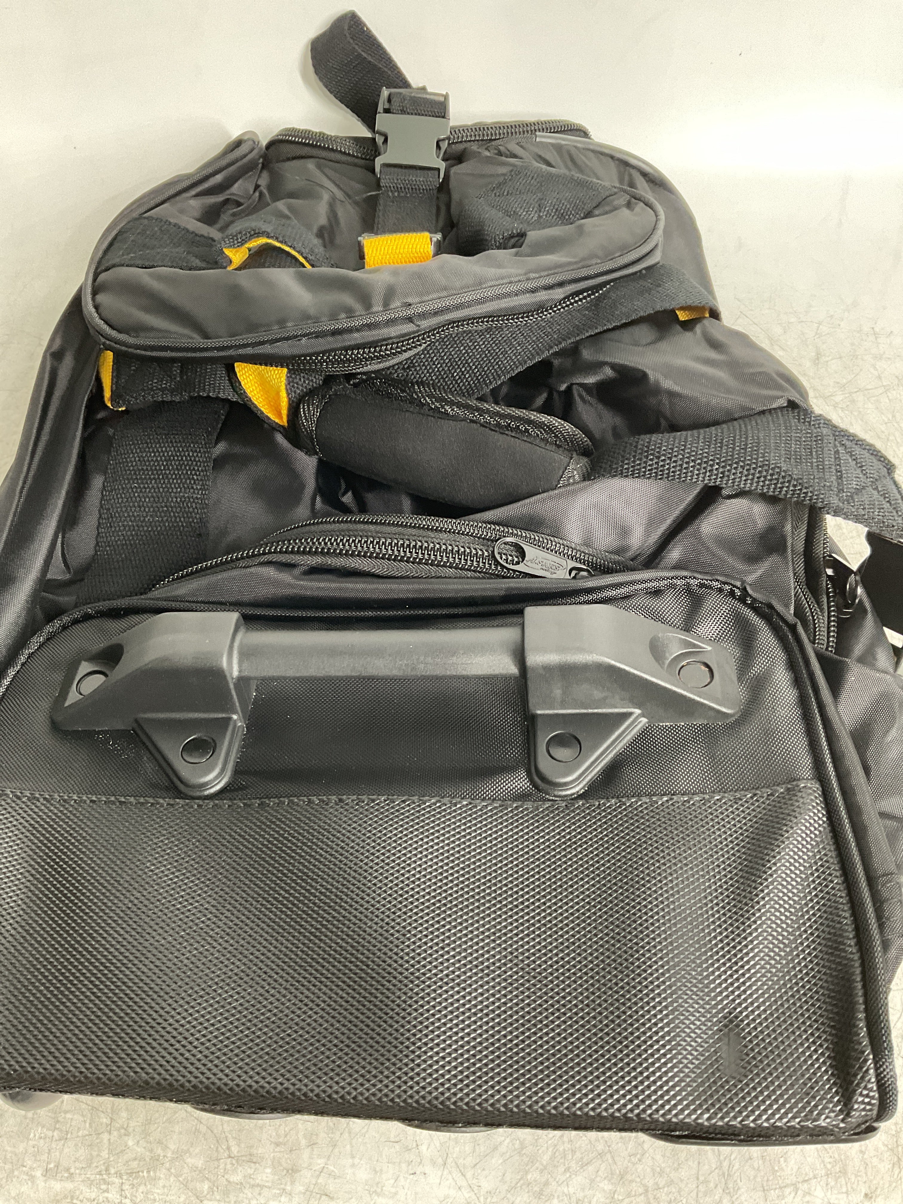A.SAKS Luggage Lightweight Rolling Trolley Duffel with Wheels ( Black , One Size ) Black One Size U25