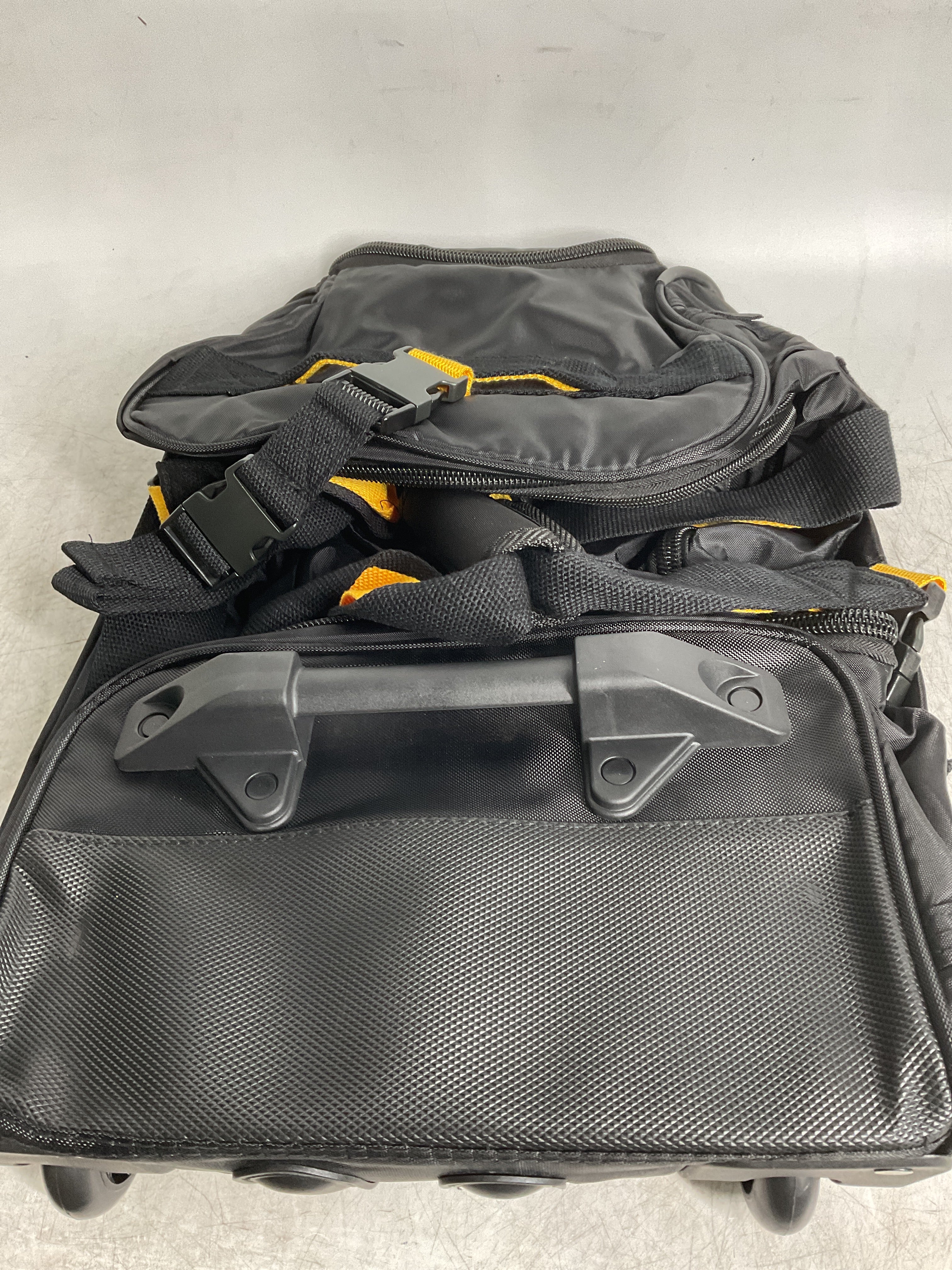 A.SAKS Luggage Lightweight Rolling Trolley Duffel with Wheels ( Black , One Size ) Black One Size U26