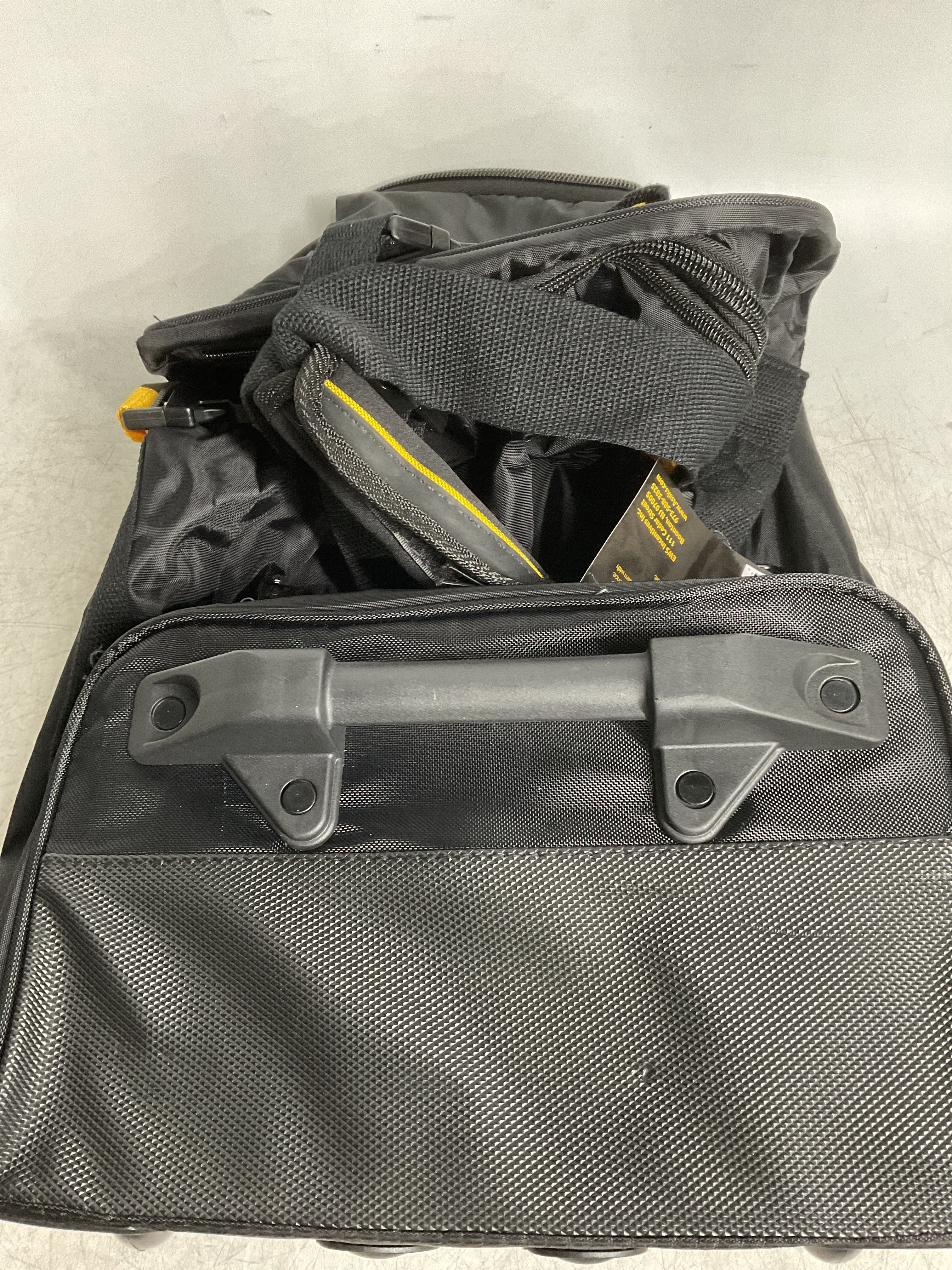 A.SAKS Luggage Lightweight Rolling Trolley Duffel with Wheels ( Black , One Size ) Black One Size U5