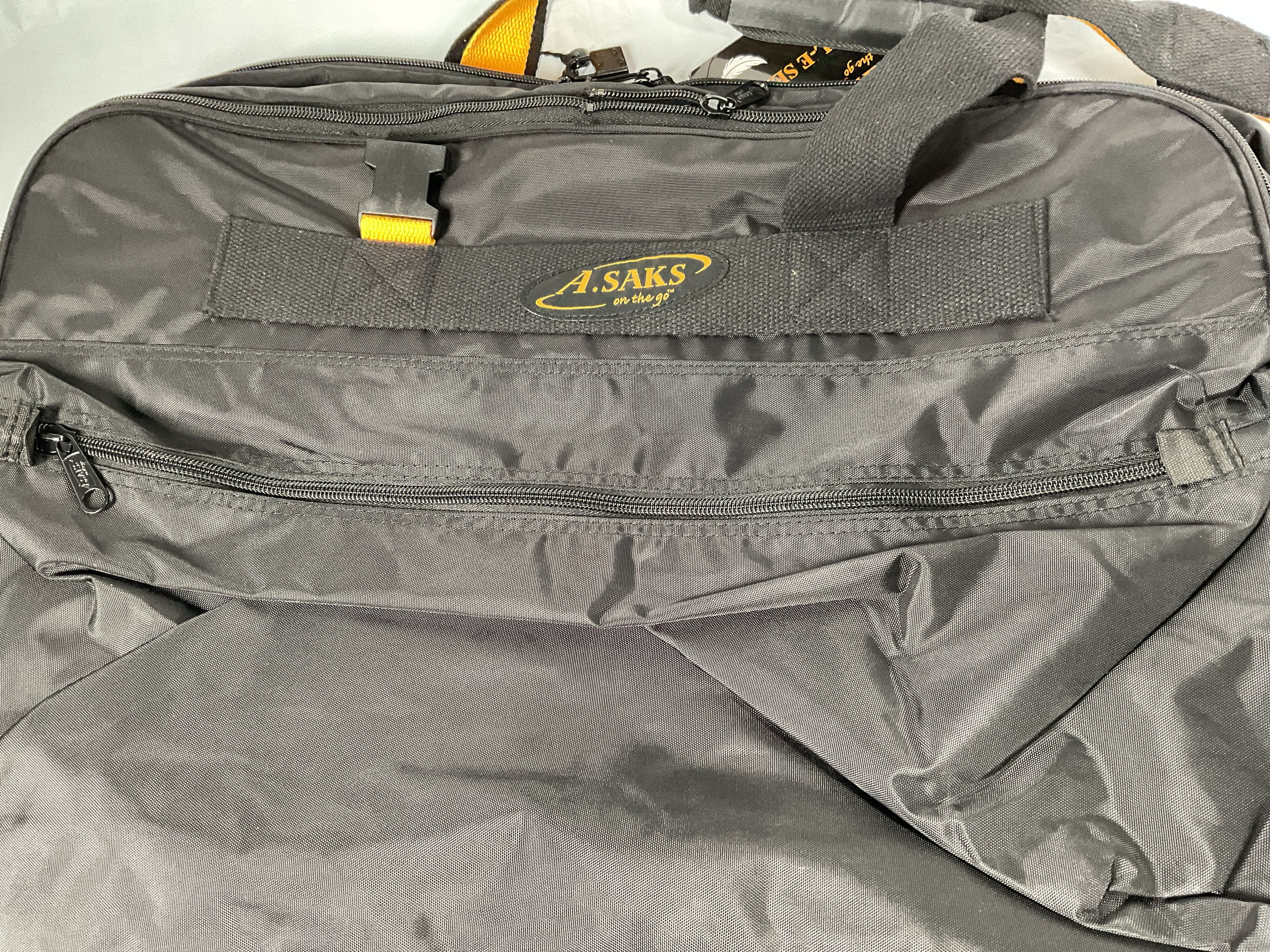 A.SAKS EXPANDABLE 21” Soft Carry On ( Black , 21-inch ) Black 21 Inch U3