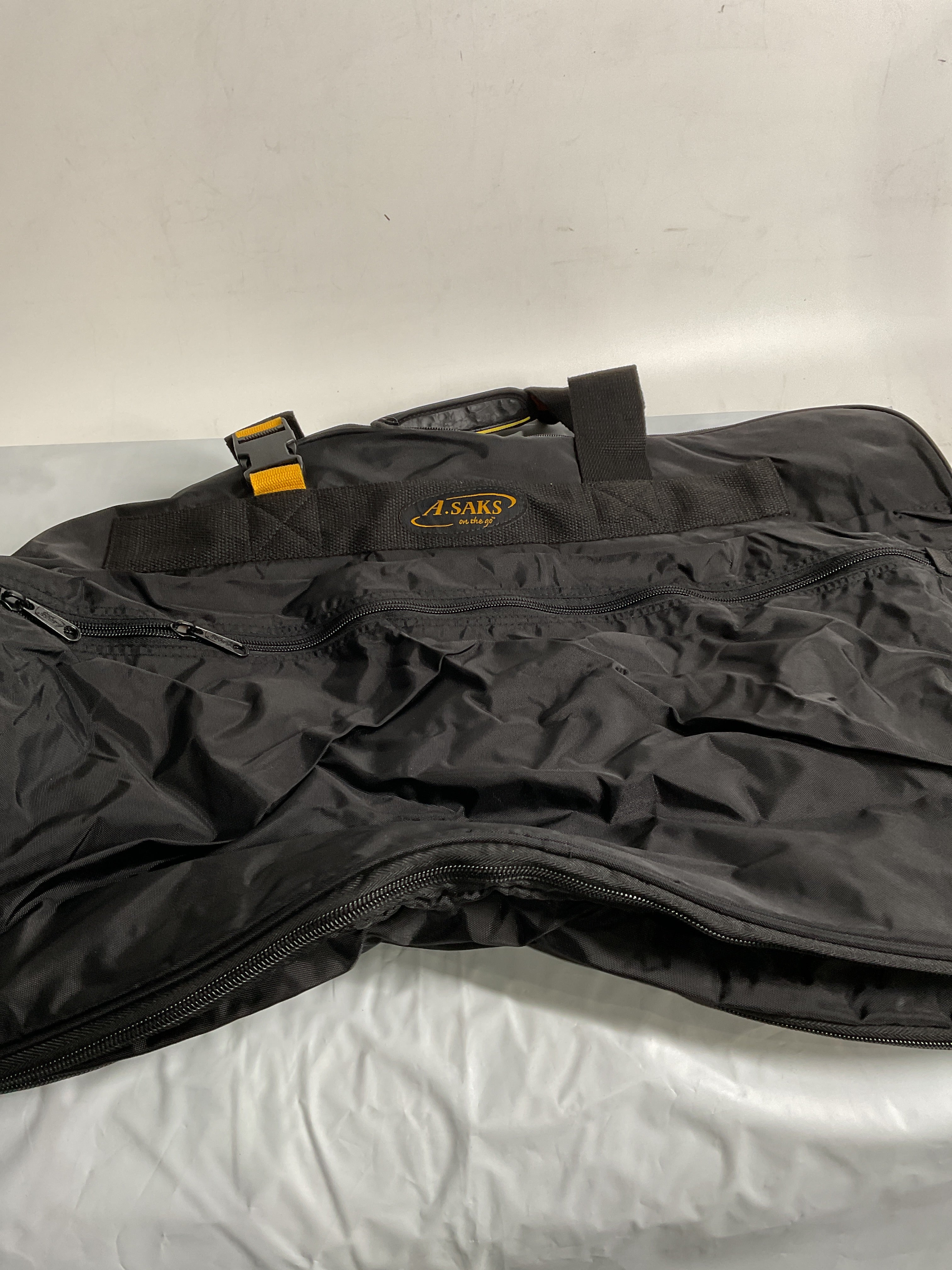 A.Saks EXPANDABLE 26” Soft Suitcase ( Black , One Size ) Black One Size U13