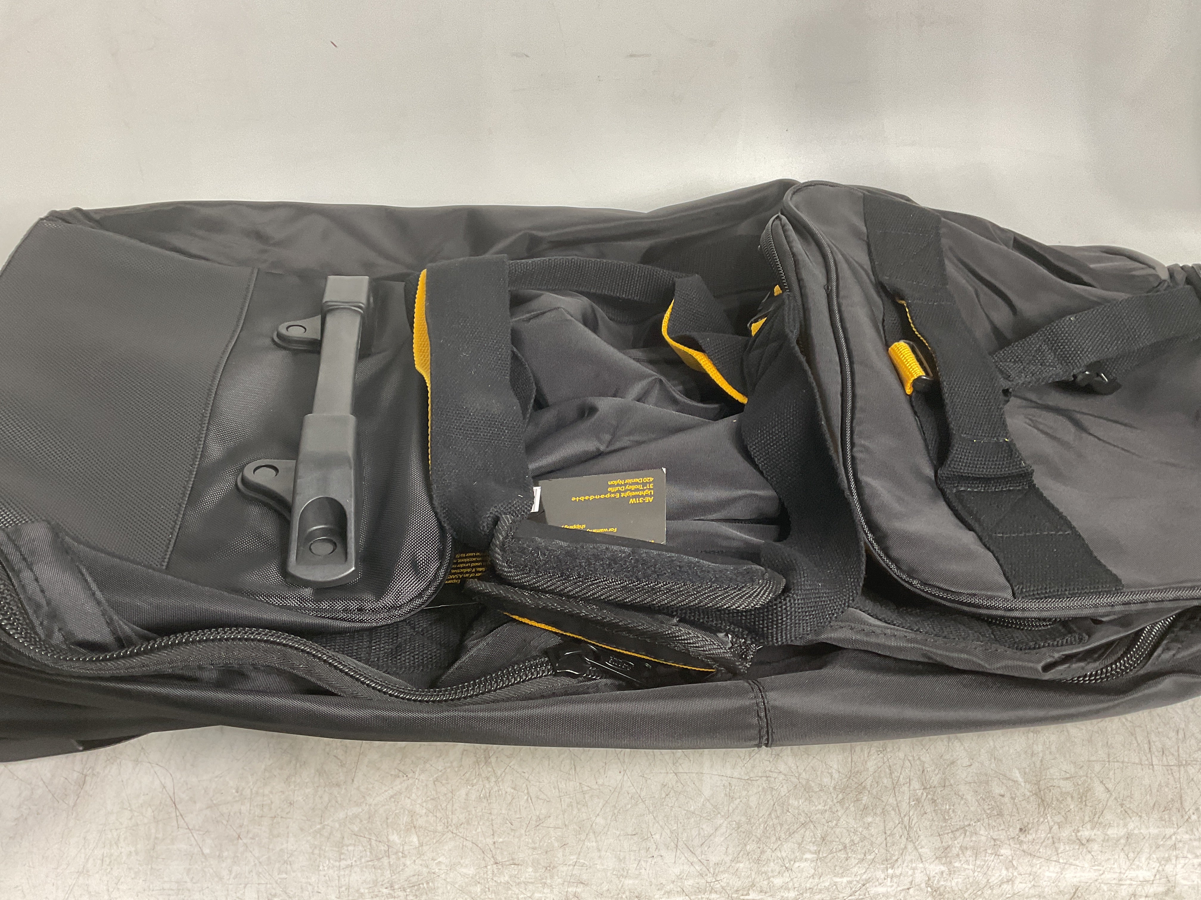 A.SAKS Luggage Lightweight Rolling Trolley Duffel with Wheels ( Black , One Size ) Black One Size U11