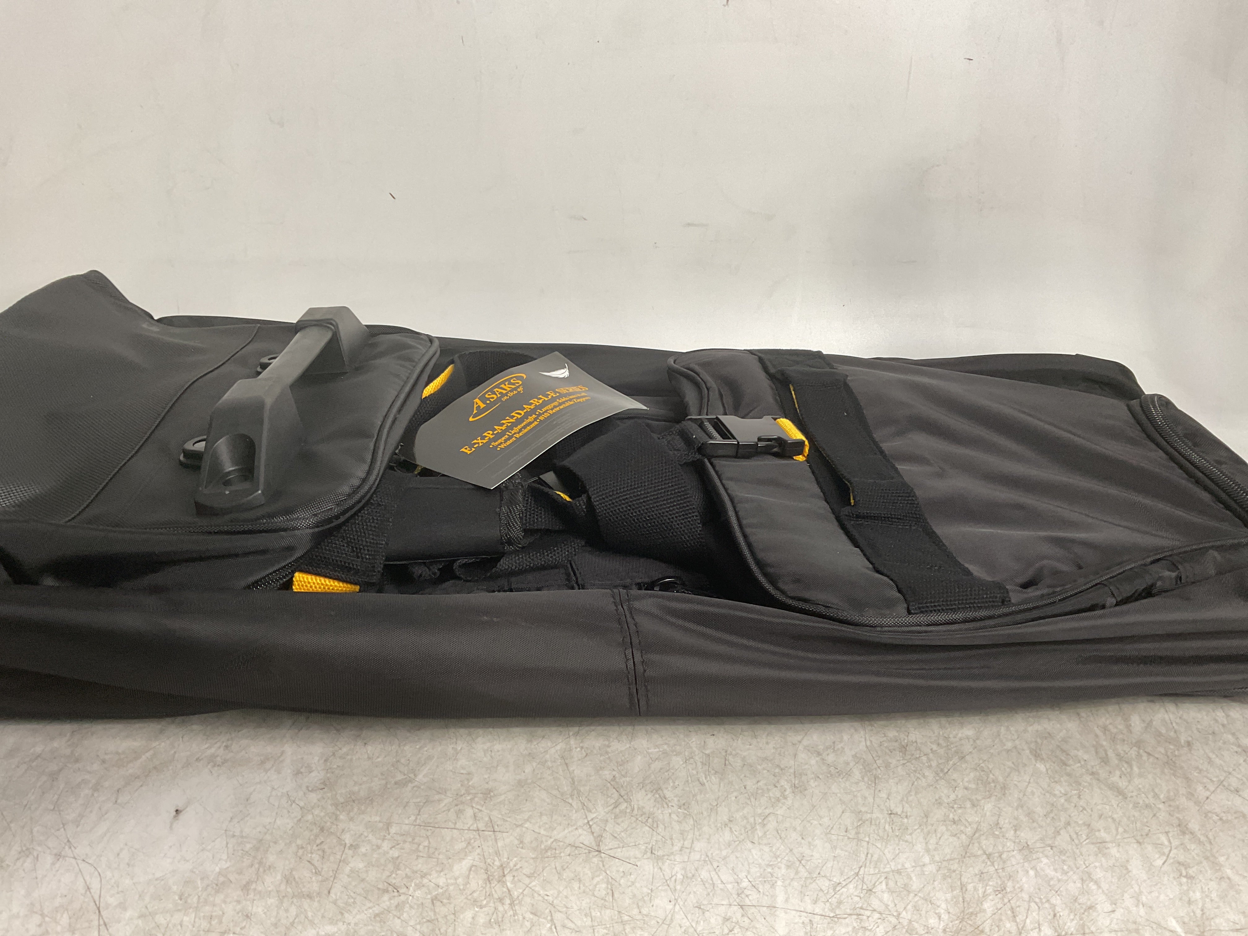 A.SAKS Luggage Lightweight Rolling Trolley Duffel with Wheels ( Black , One Size ) Black One Size U17