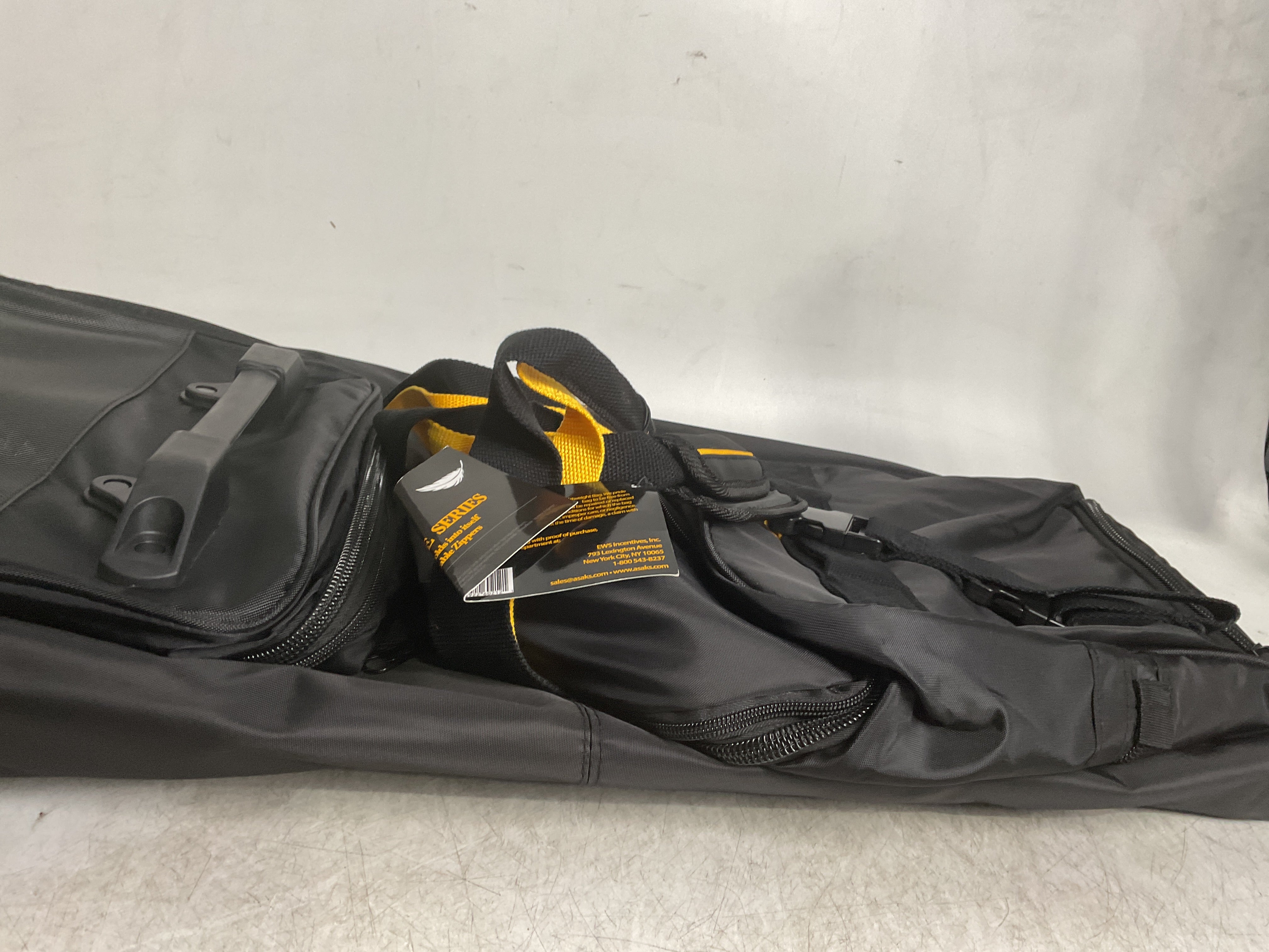 A.SAKS Luggage Lightweight Rolling Trolley Duffel with Wheels ( Black , One Size ) Black One Size U20
