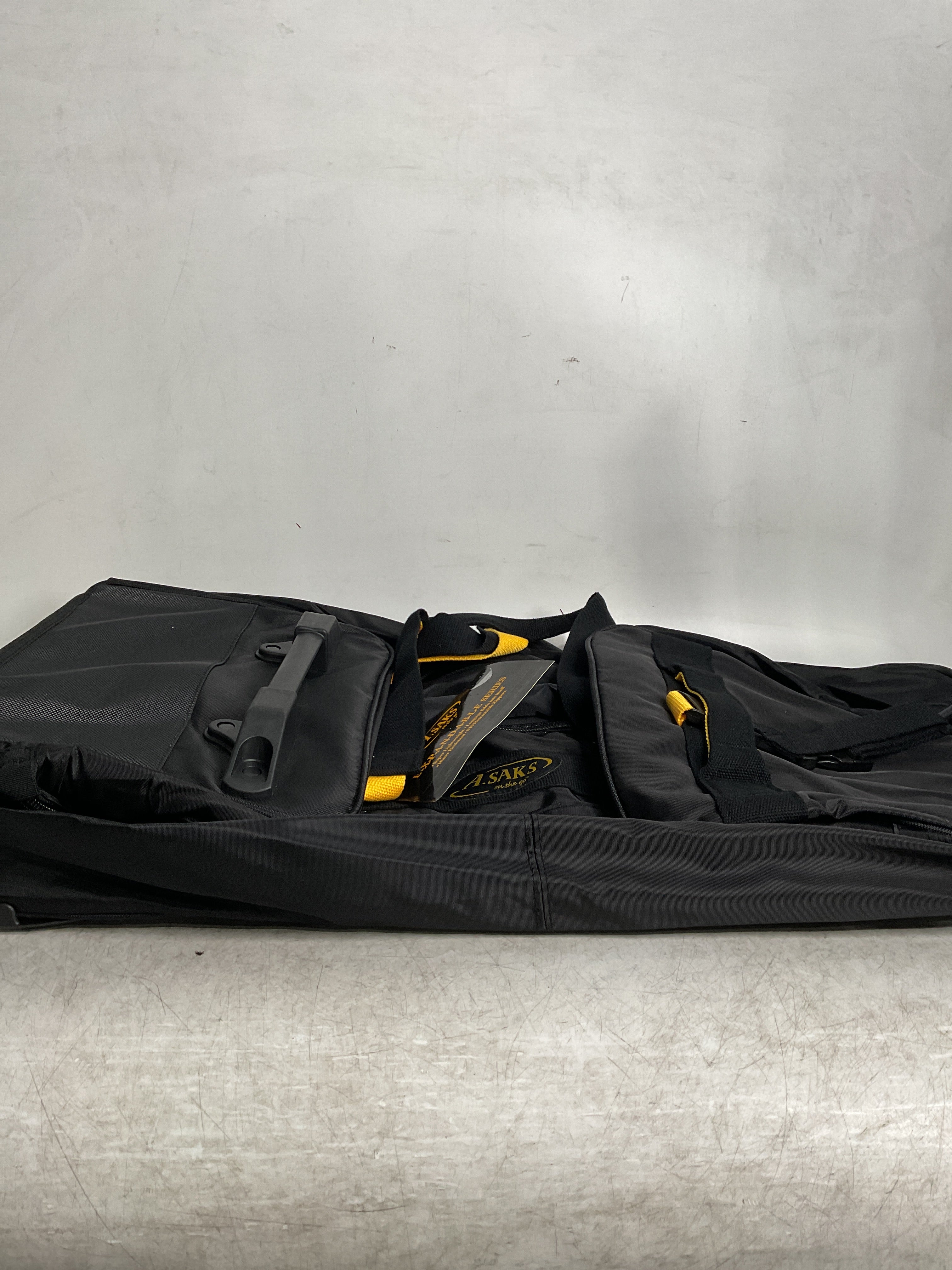 A.SAKS Luggage Lightweight Rolling Trolley Duffel with Wheels ( Black , One Size ) Black One Size U7