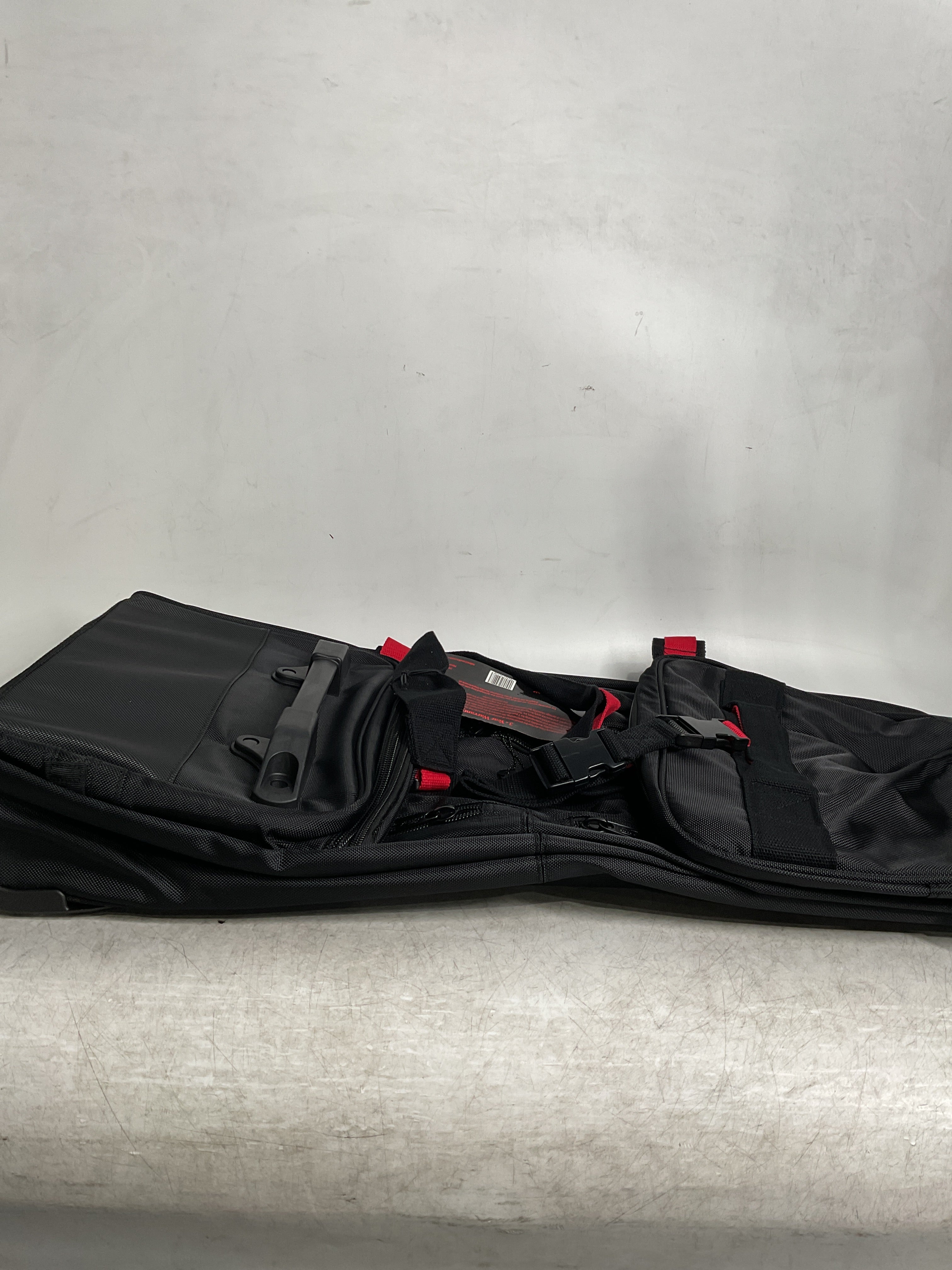 A.SAKS Luggage Lightweight Rolling Trolley Duffel with Wheels ( Black/Red , One Size ) Black/Red One Size U25