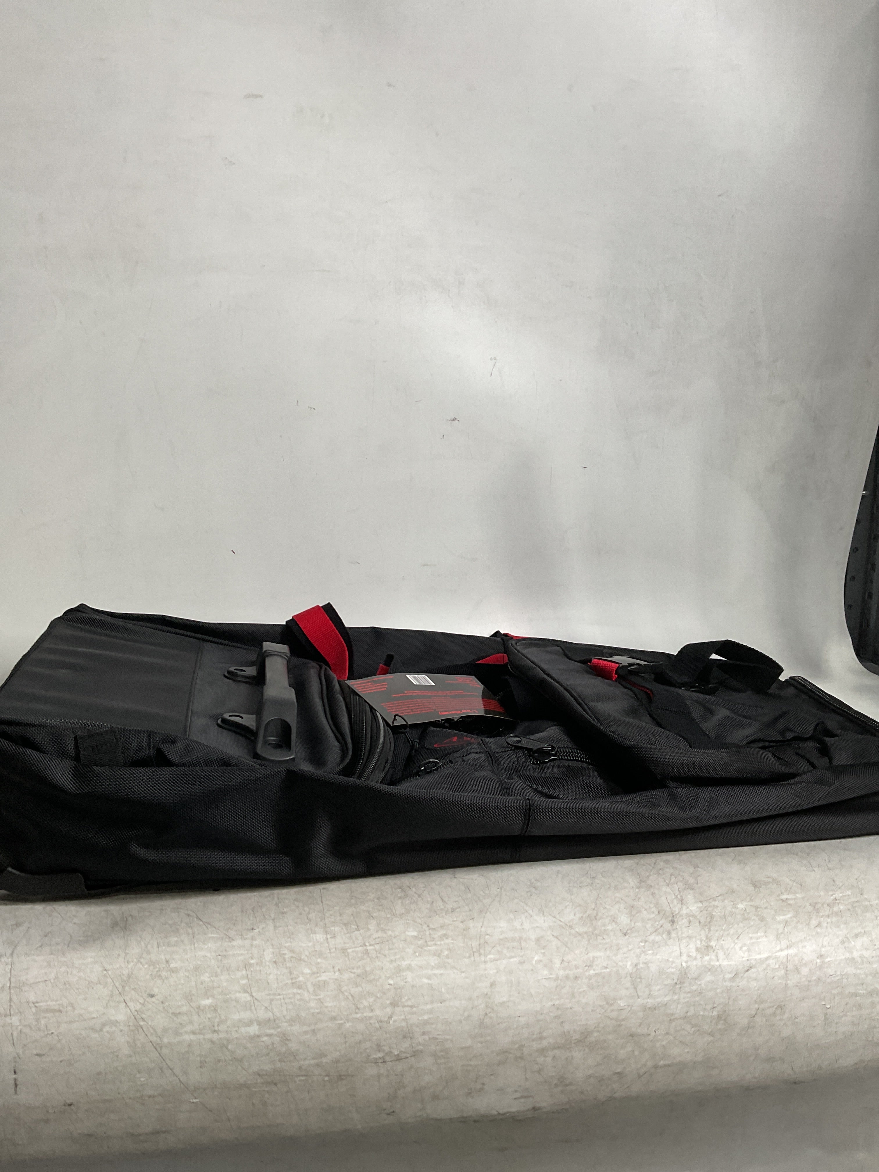 A.SAKS Luggage Lightweight Rolling Trolley Duffel with Wheels ( Black/Red , One Size ) Black/Red One Size U52