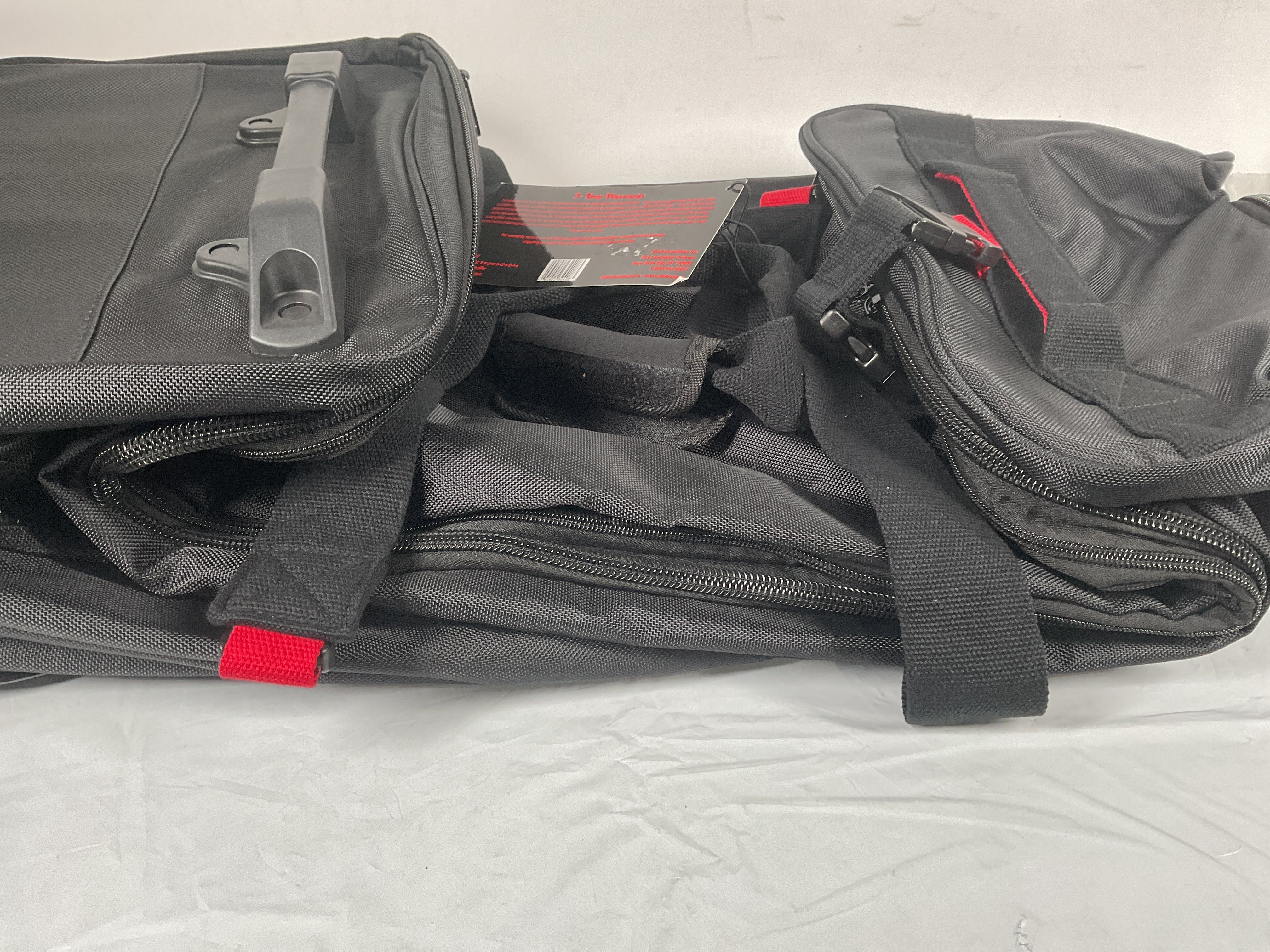 A.SAKS Luggage Lightweight Rolling Trolley Duffel with Wheels ( Black/Red , One Size ) Black/Red One Size U67