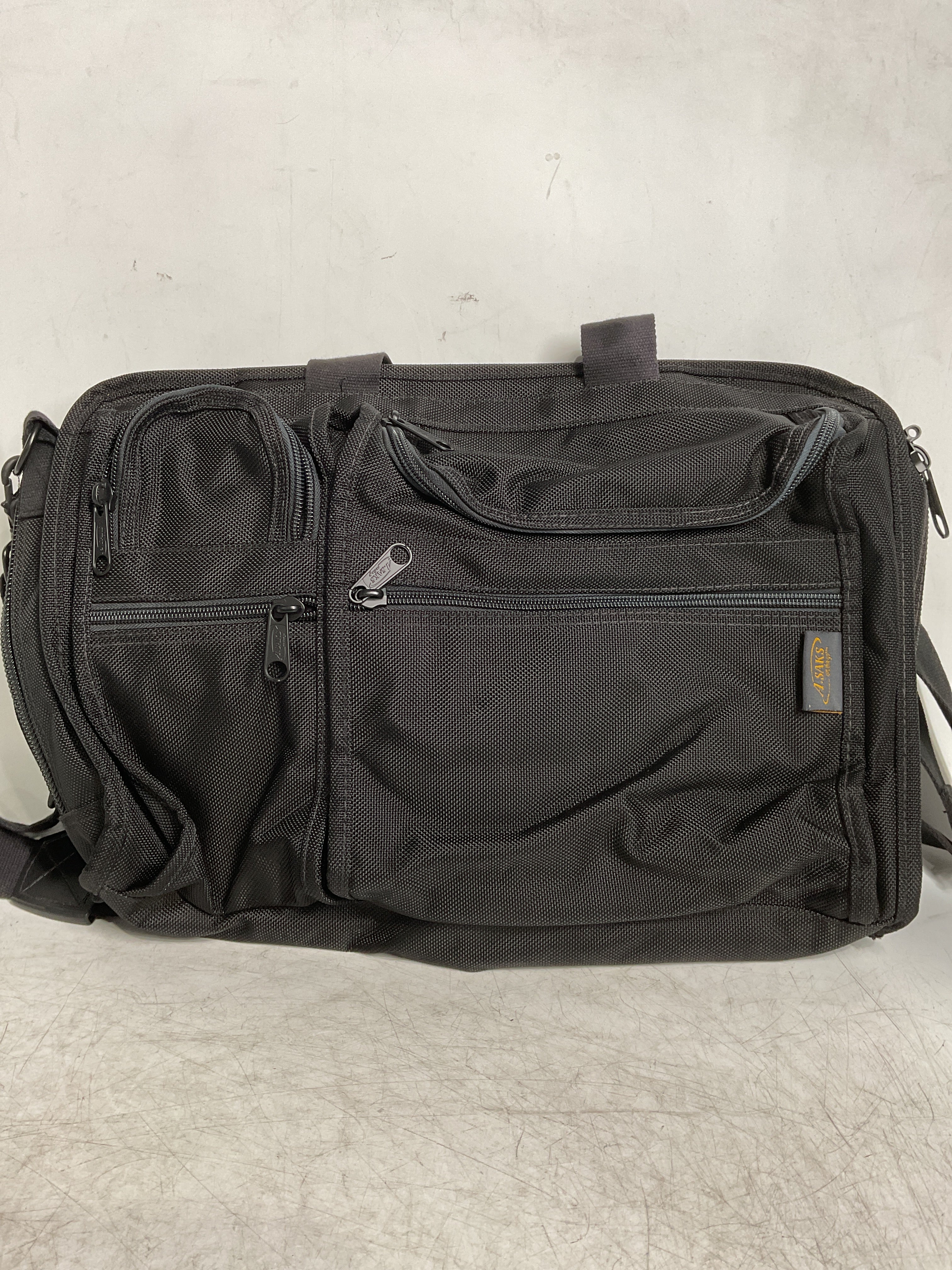 A.Saks Ballistic Nylon Organizer Briefcase ( Black , One Size ) Black One Size U2