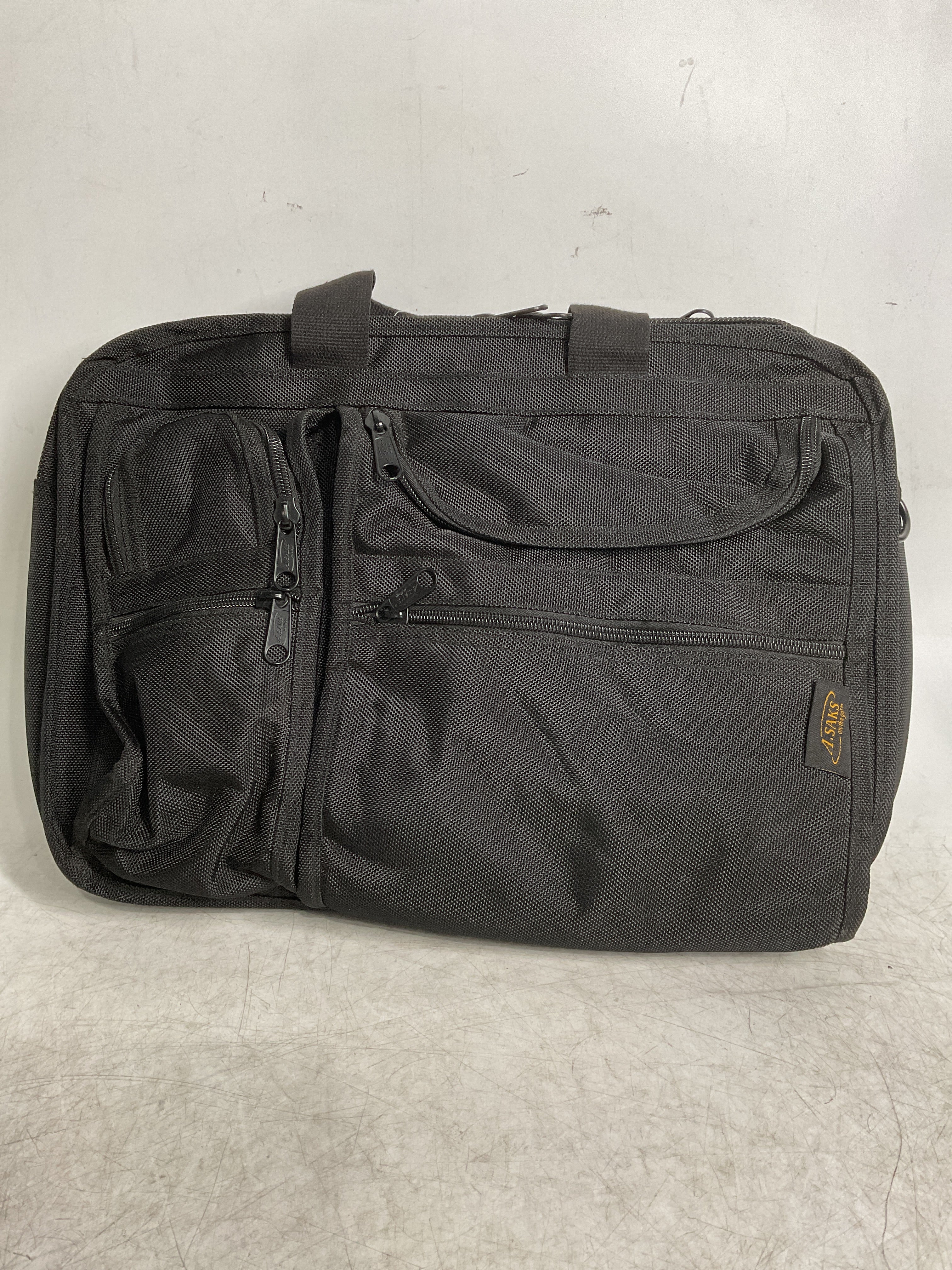 A.Saks Ballistic Nylon EXPANDABLE Organizer Briefcase ( Black , One Size ) Black One Size U1
