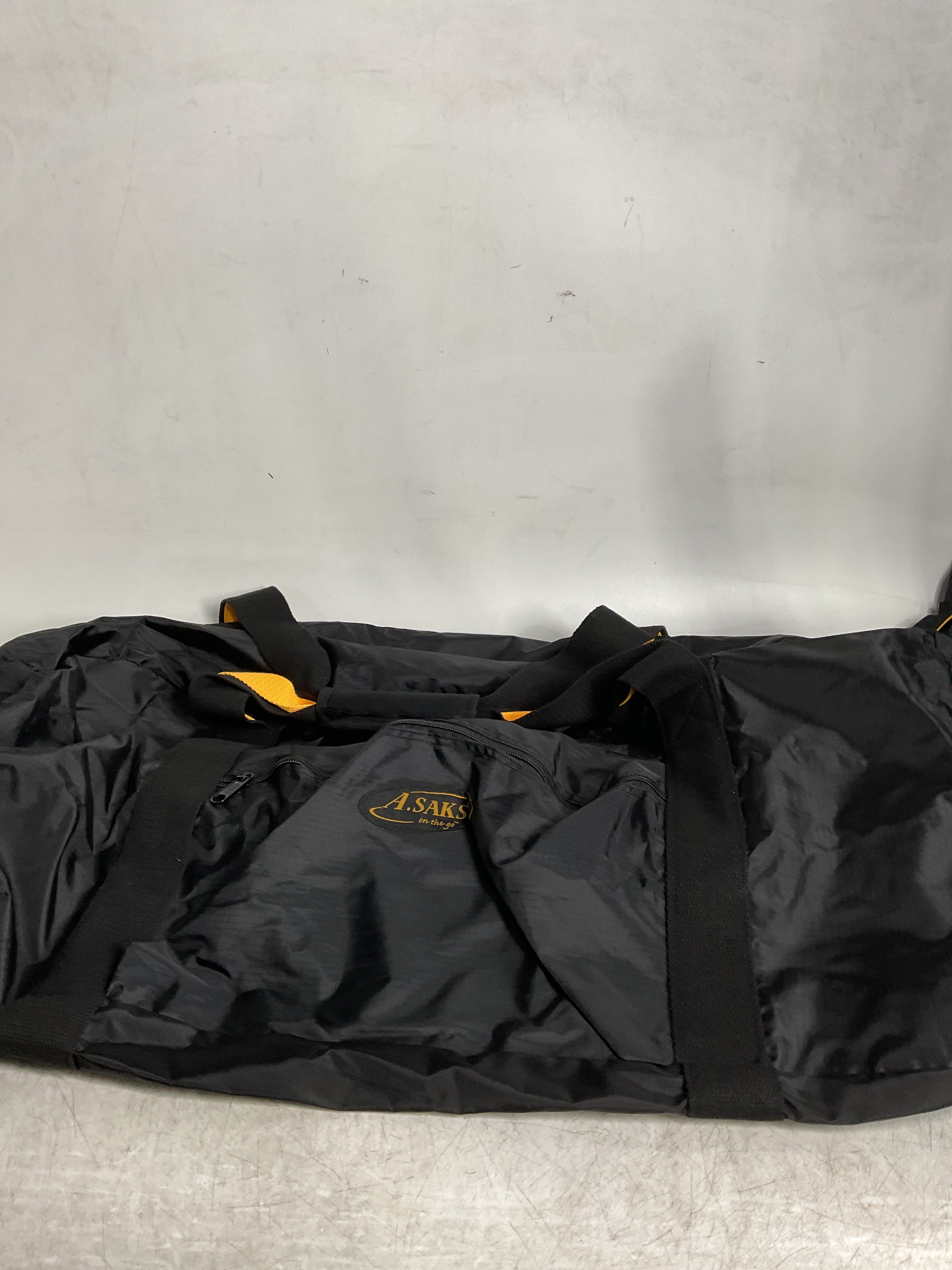 A.Saks 30” Lightweight Folding Duffel w/Pouch ( Black , One Size ) Black One Size U2