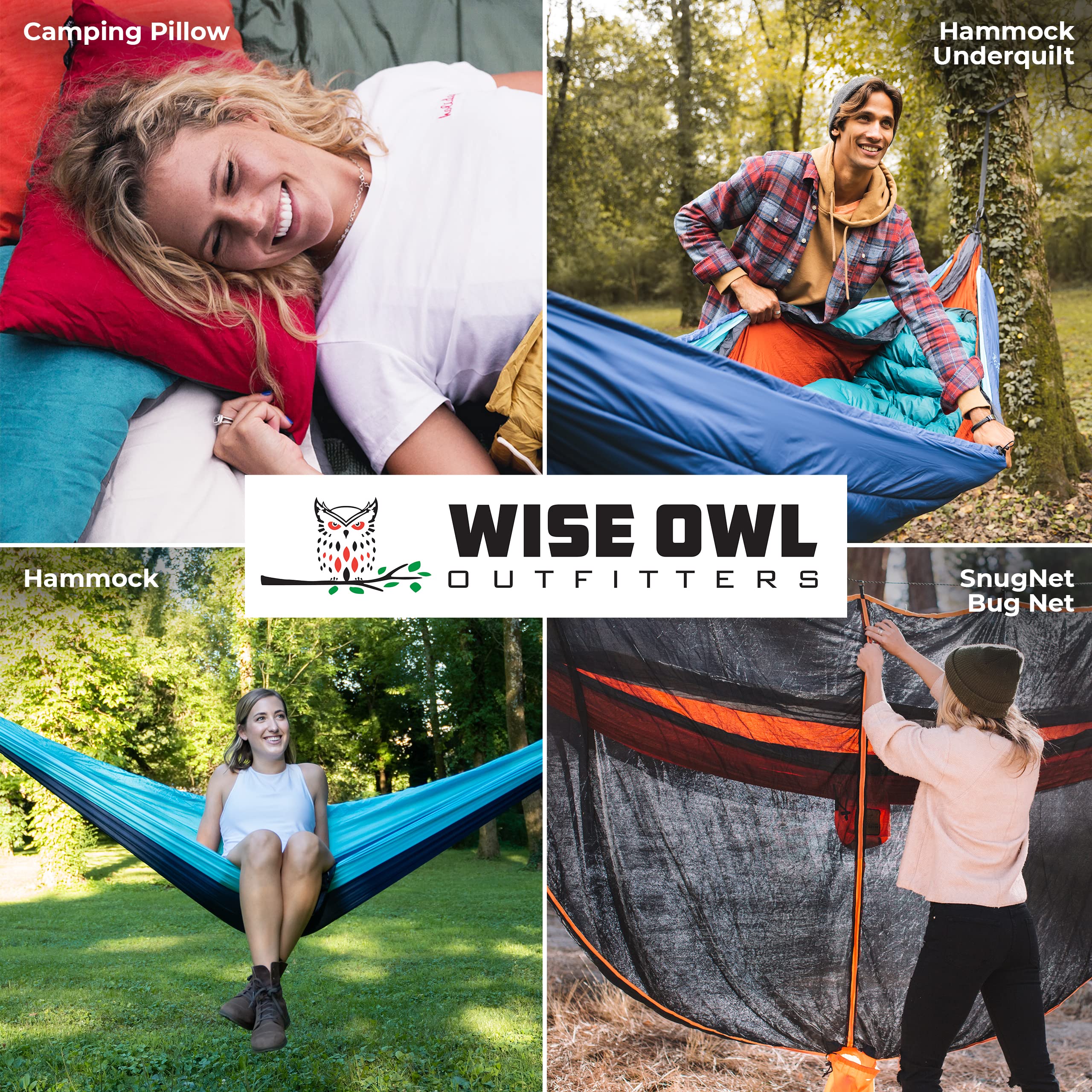 Wise Owl Outfitters Camping Pillow - Camping Essentials and Travel Pillow for Airplanes, Camping, and Travel - Memory Foam Washable Pillow - Small/Medium U1