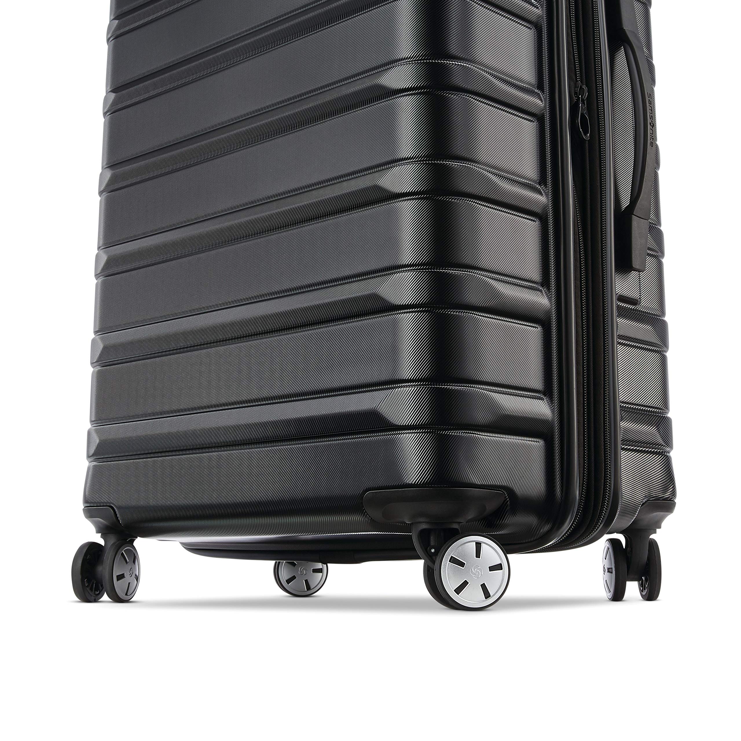 Samsonite Omni 2 Domestic Carry-On Luggage - 22x14x9 Airline-Approved - Features Expandable Polycarbonate Shell, 360° Wheels, TSA Lock - Amazon Exclusive -Midnight Black MIDNIGHT BLACK Domestic Carry-on U1