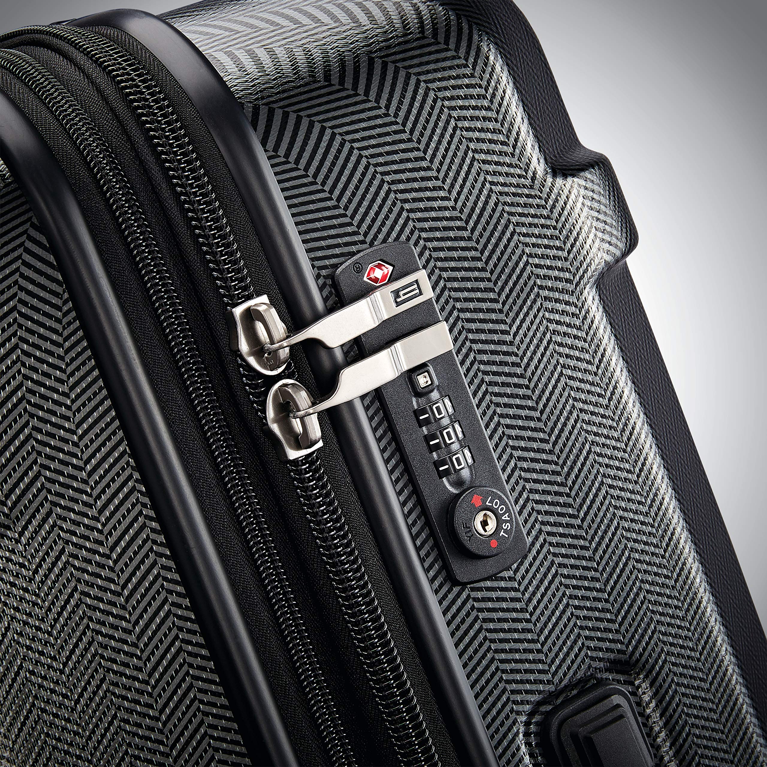 Hartmann Century Deluxe Hardside Expandable Large Checked Luggage with Spinner Wheels, Black/Gunmetal Black/Gunmetal 22 x 16 x 9 U1