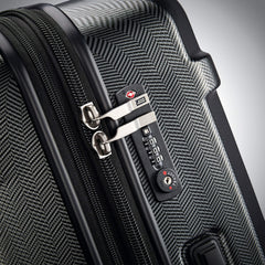 Hartmann Century Deluxe Hardside Expandable Large Checked Luggage with Spinner Wheels, Black/Gunmetal Black/Gunmetal 22 x 16 x 9 U1
