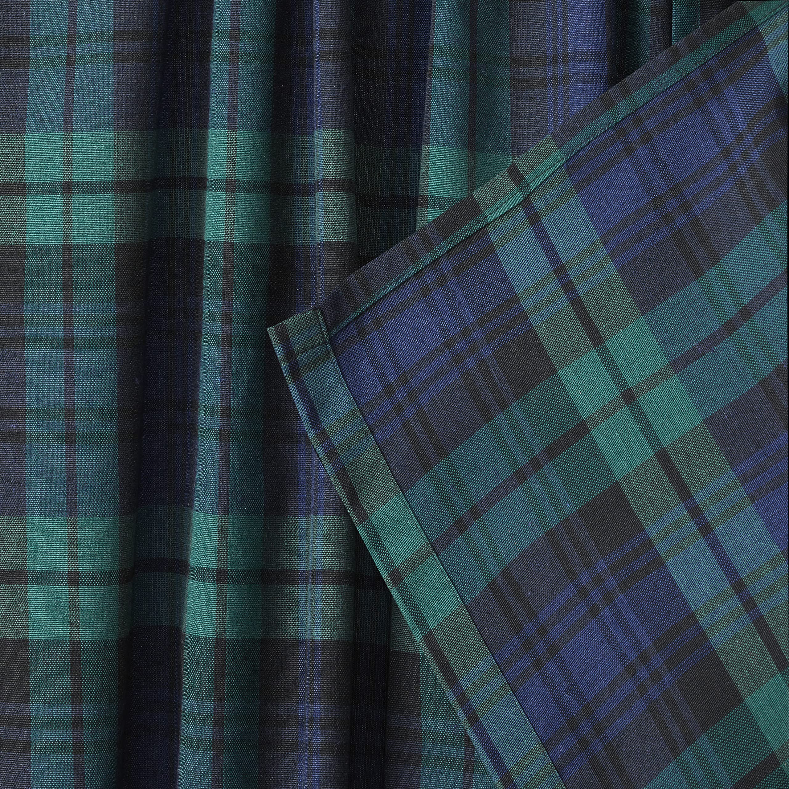 SKL Home Hearthside Plaid Valance, 58x13, Green/Navy Green/Navy 58x13 U1