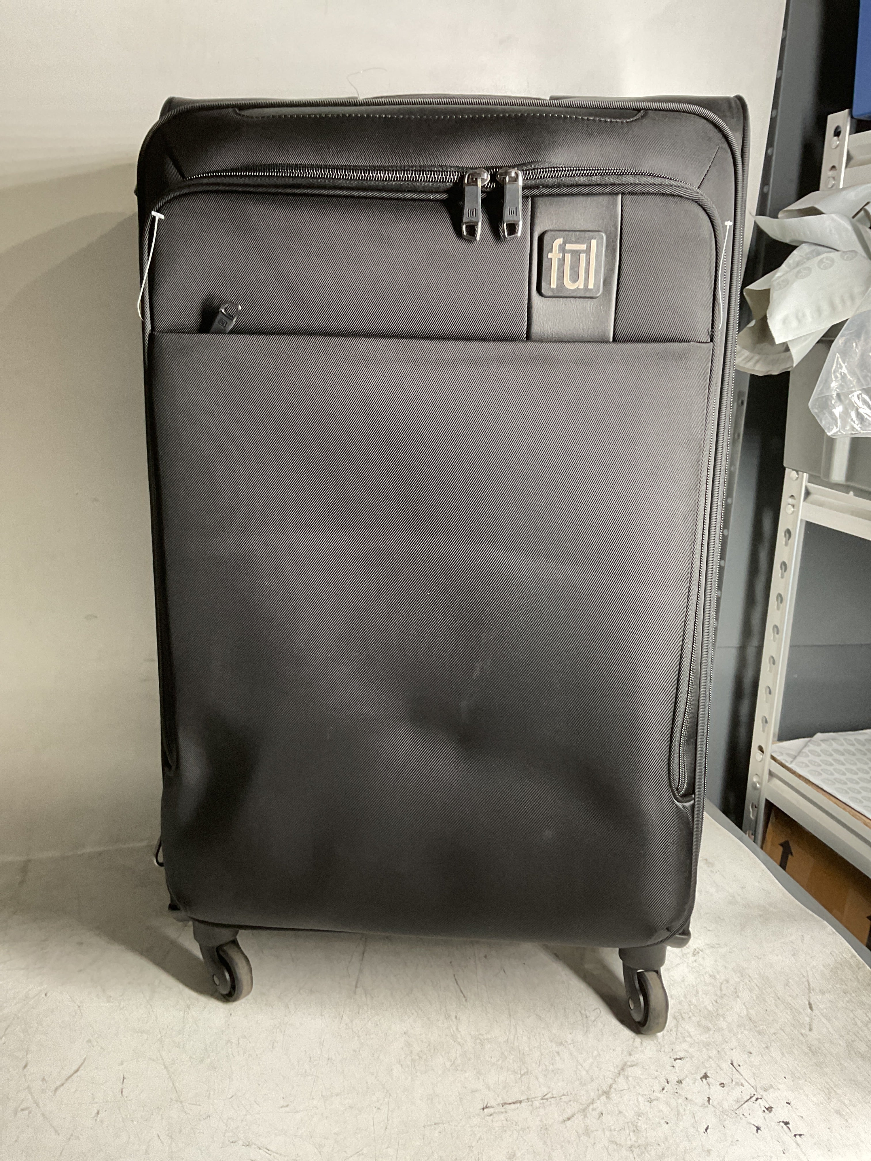 Concept One Ful Flemington Rolling Luggage, Black, 29 Inch Black Checked-Large 29-Inch U1