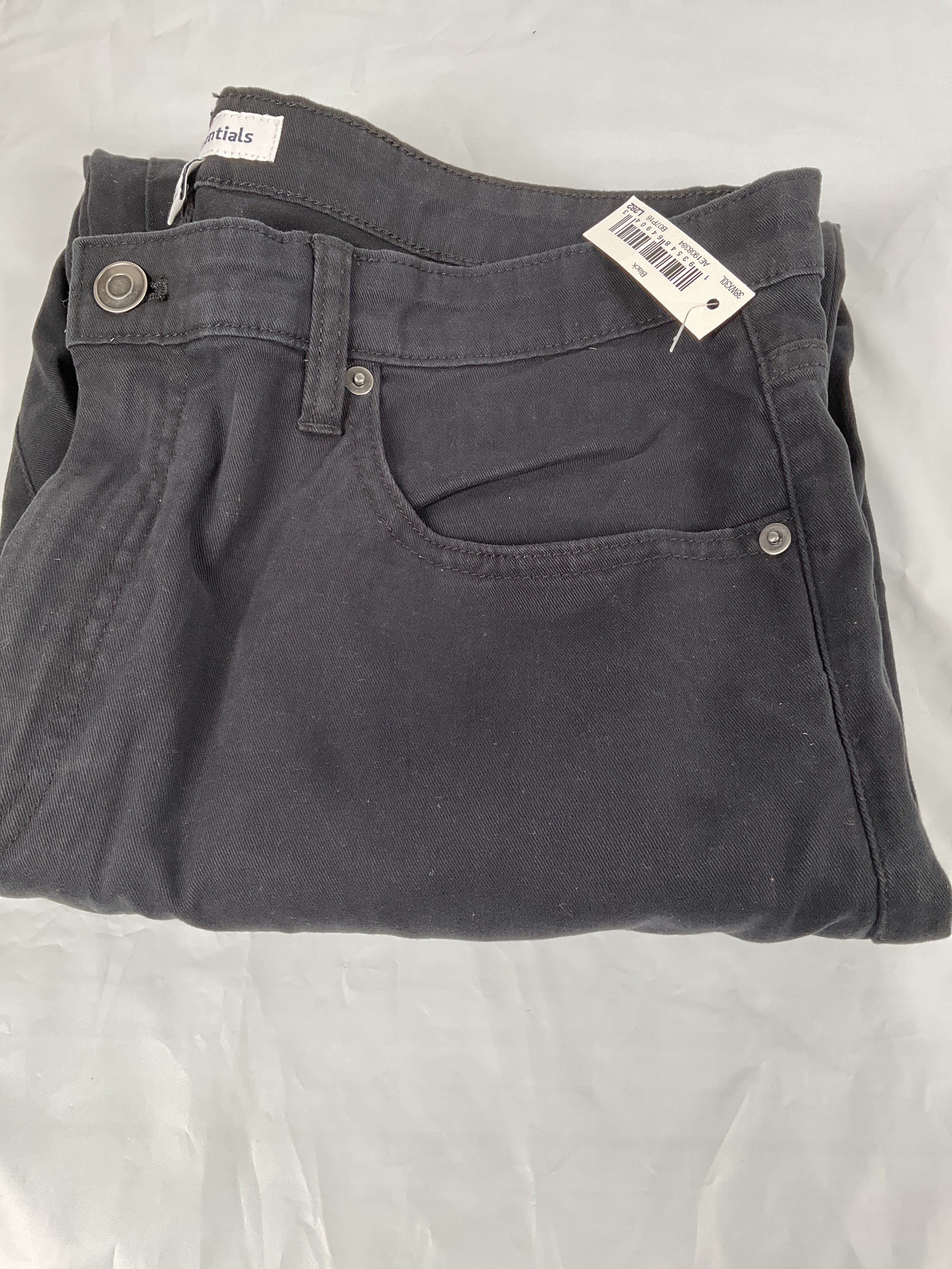 Amazon Essentials Men's 5-Pocket Stretch Twill Pants, Black, 38W x 30L Black  U1