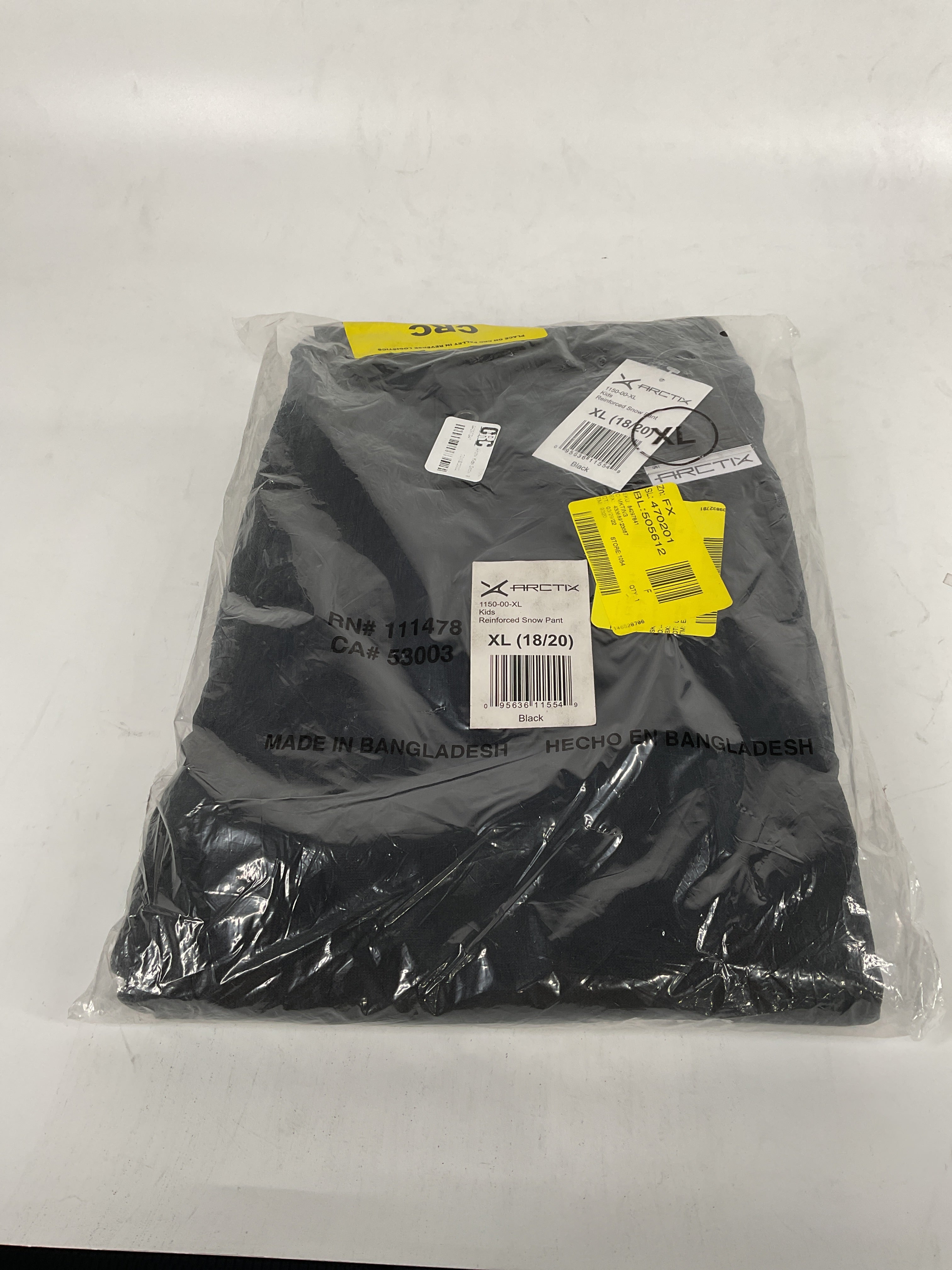 Arctix Kids Snow Pants with Reinforced Knees and Seat Black X Large U4