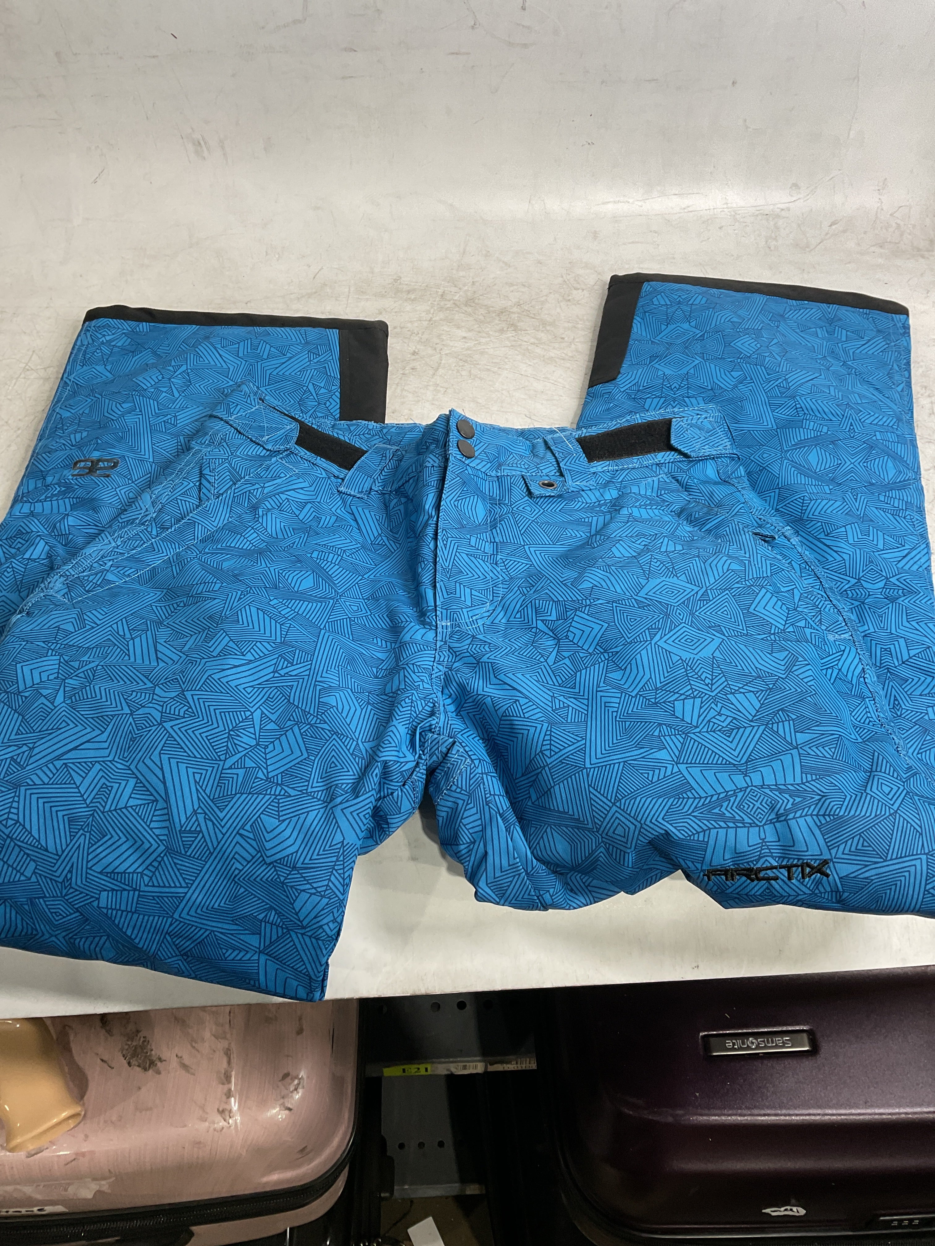 Arctix Kids Snow Pants with Reinforced Knees and Seat ( Diamond Print Marina Blue , X-Large ) Diamond Print Marina Blue X Large U10