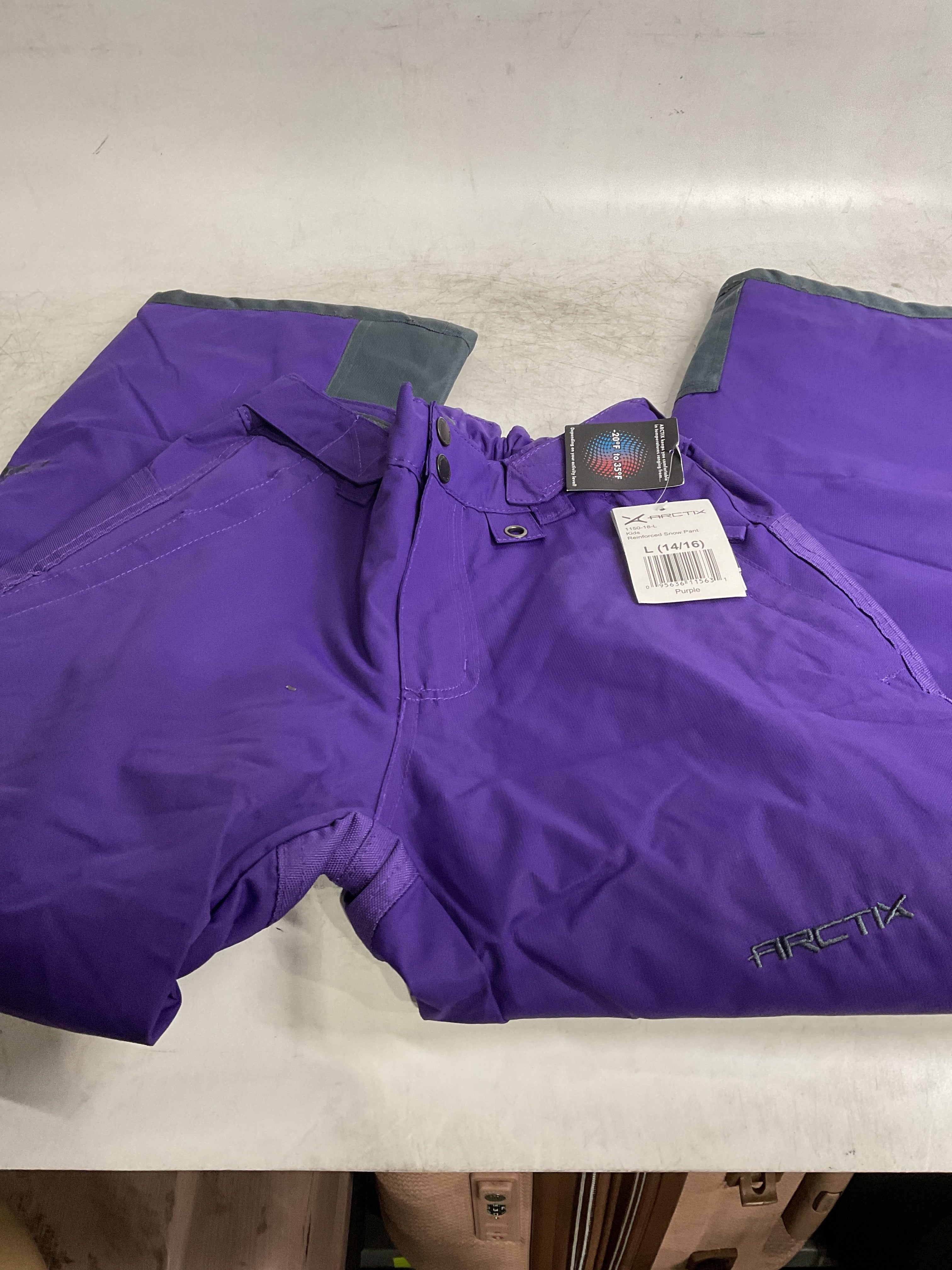Arctix Kids Snow Pants with Reinforced Knees and Seat ( Purple , Large ) Purple Large U12