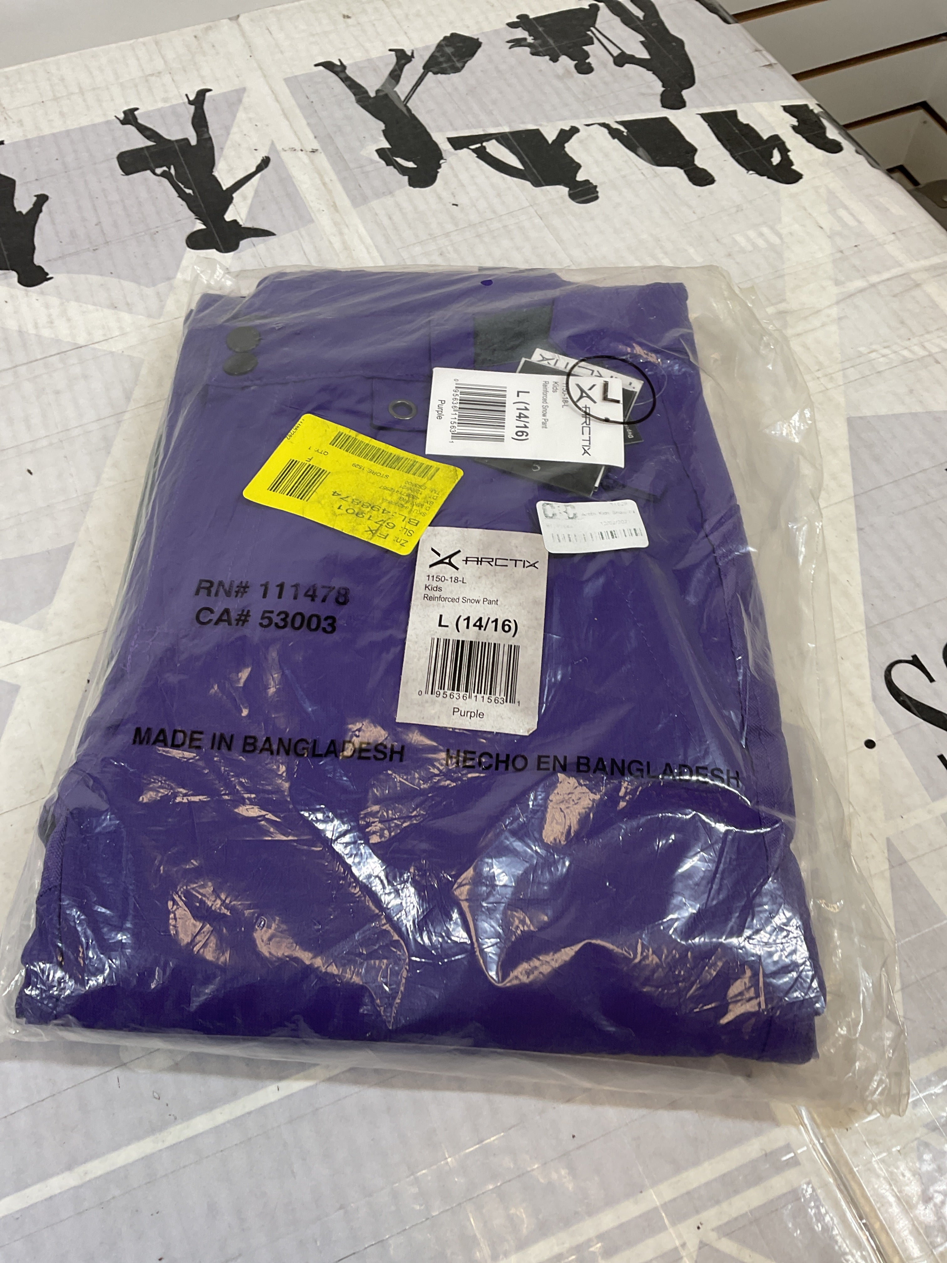 Arctix Kids Snow Pants with Reinforced Knees and Seat ( Purple , Large ) Purple Large U17