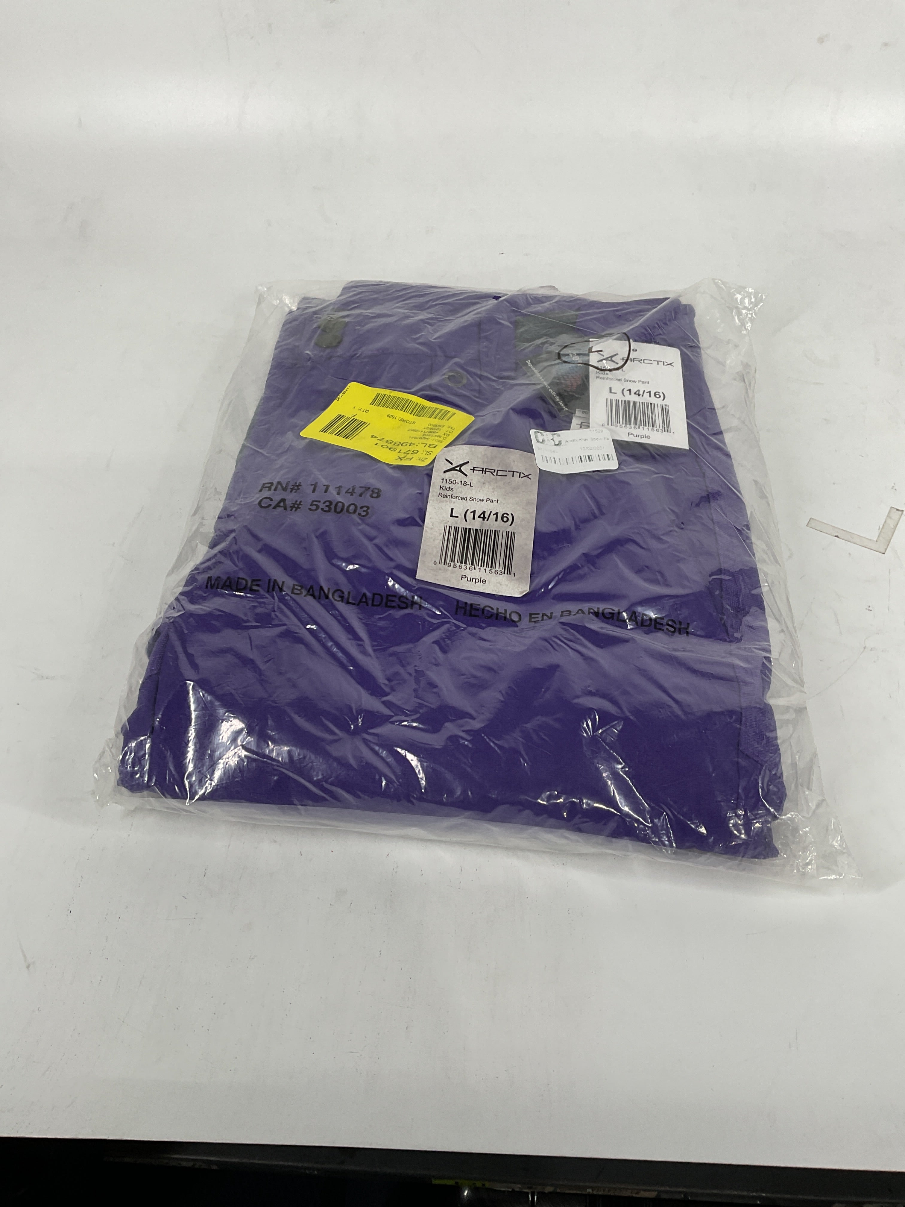 Arctix Kids Snow Pants with Reinforced Knees and Seat Purple Large U7